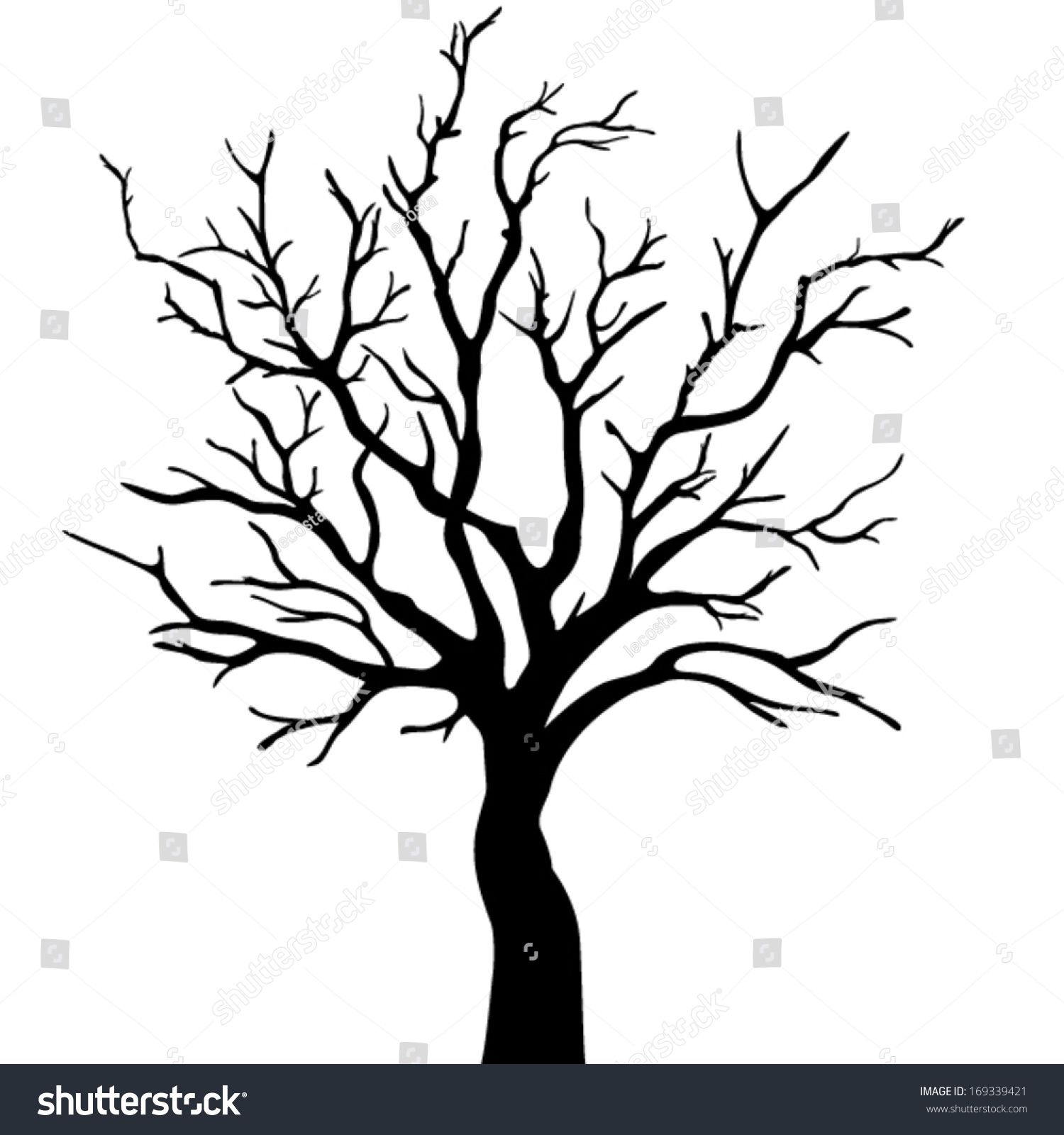 Tree Isolated Stock Vector Illustration 169339421 : Shutterstock