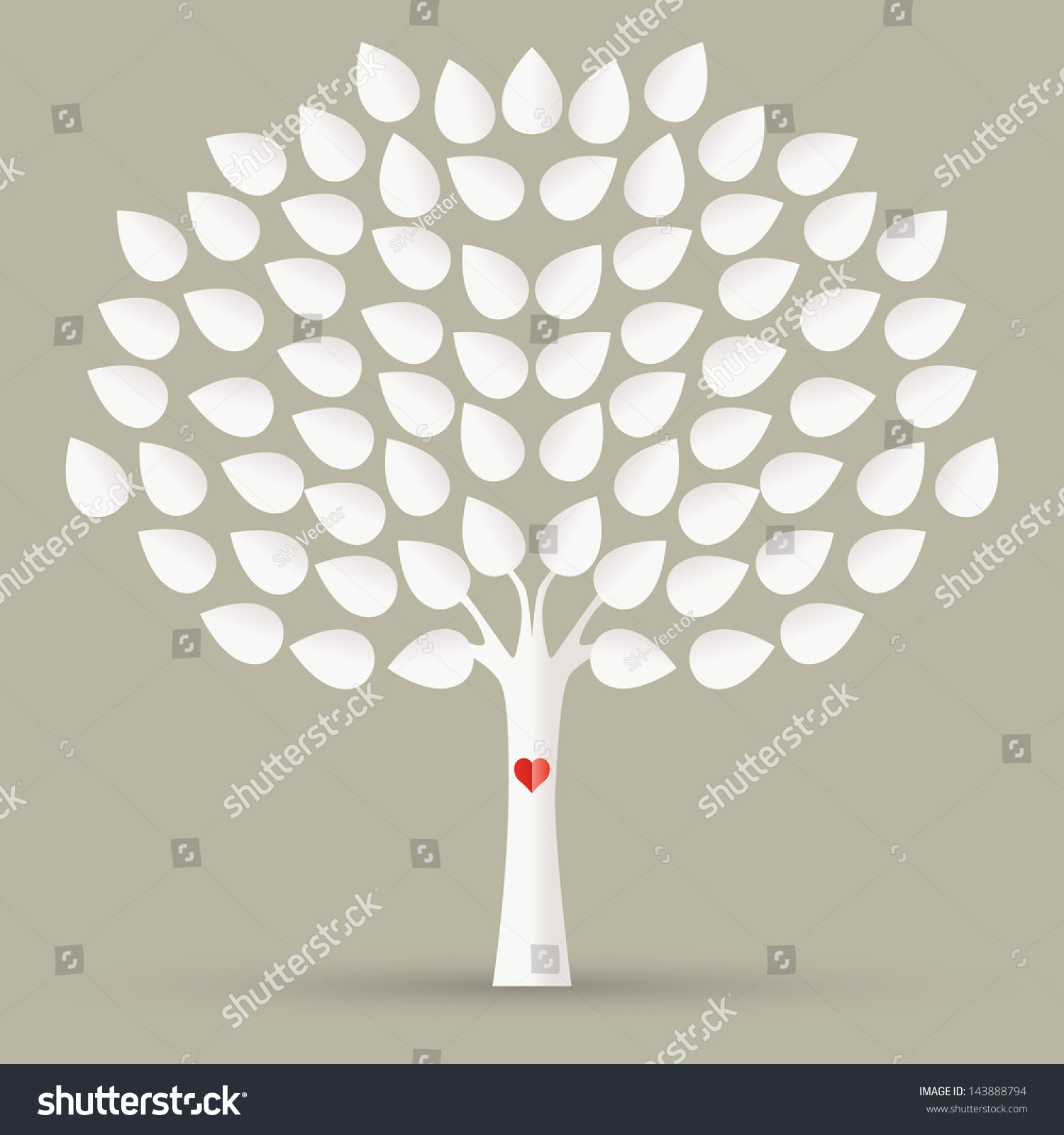 Tree Silhouette Stock Vector Illustration 143888794 : Shutterstock