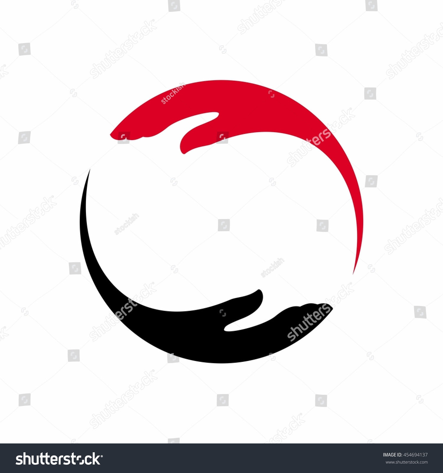 Two Hand Logo Vector. - 454694137 : Shutterstock