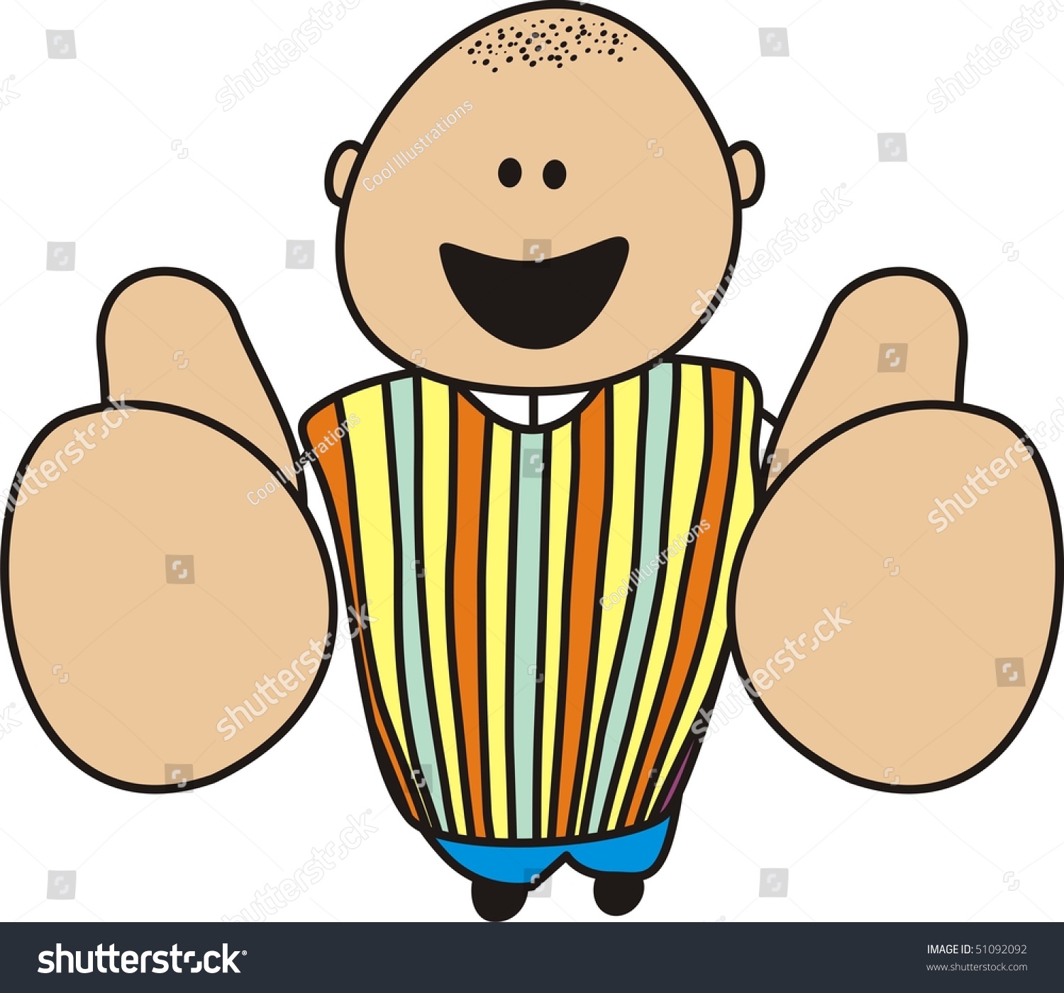 Two Thumbs Up Stock Vector Illustration 51092092 
