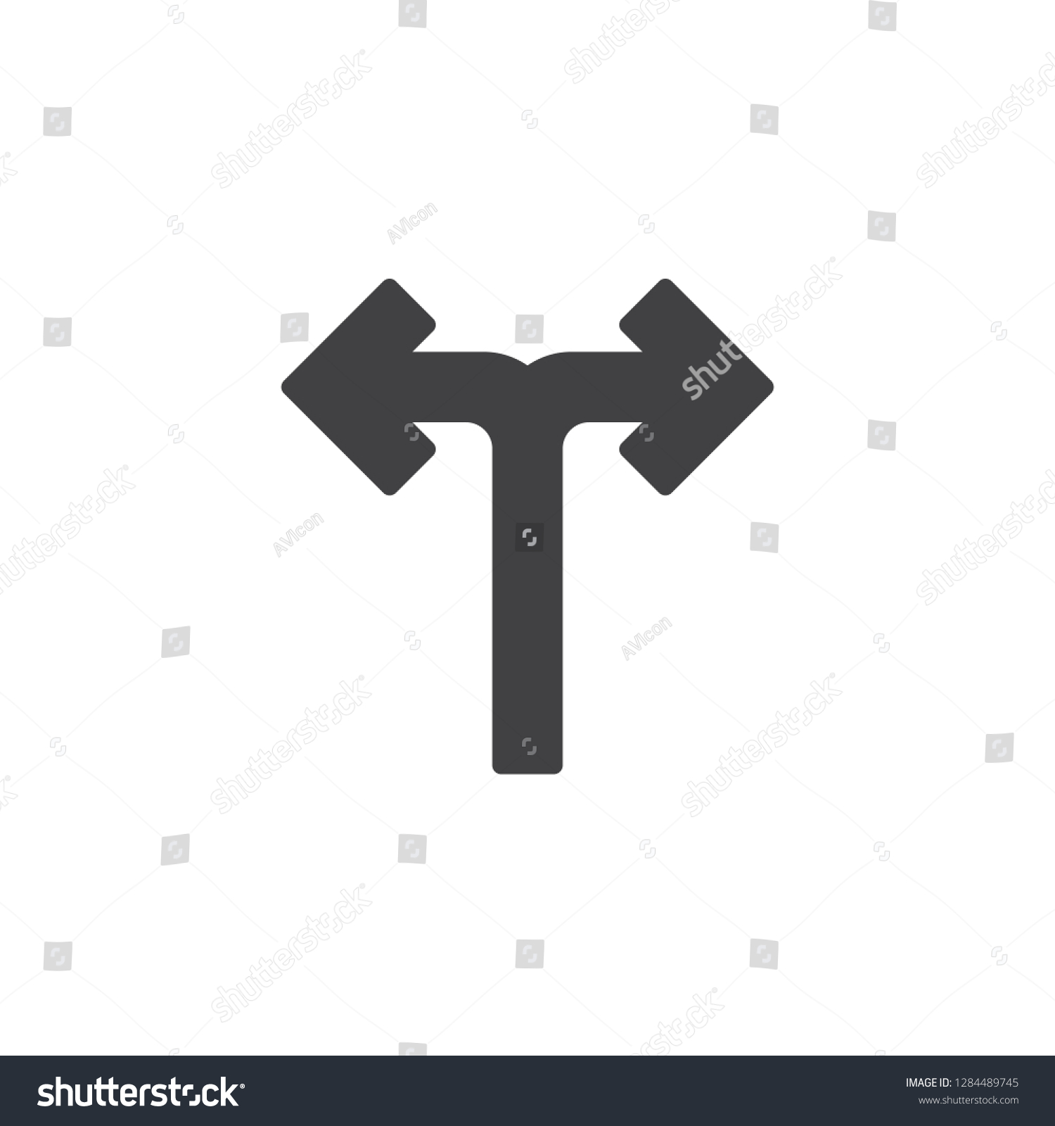 Two Way Direction Arrows Vector Icon Vector De Stock Libre De