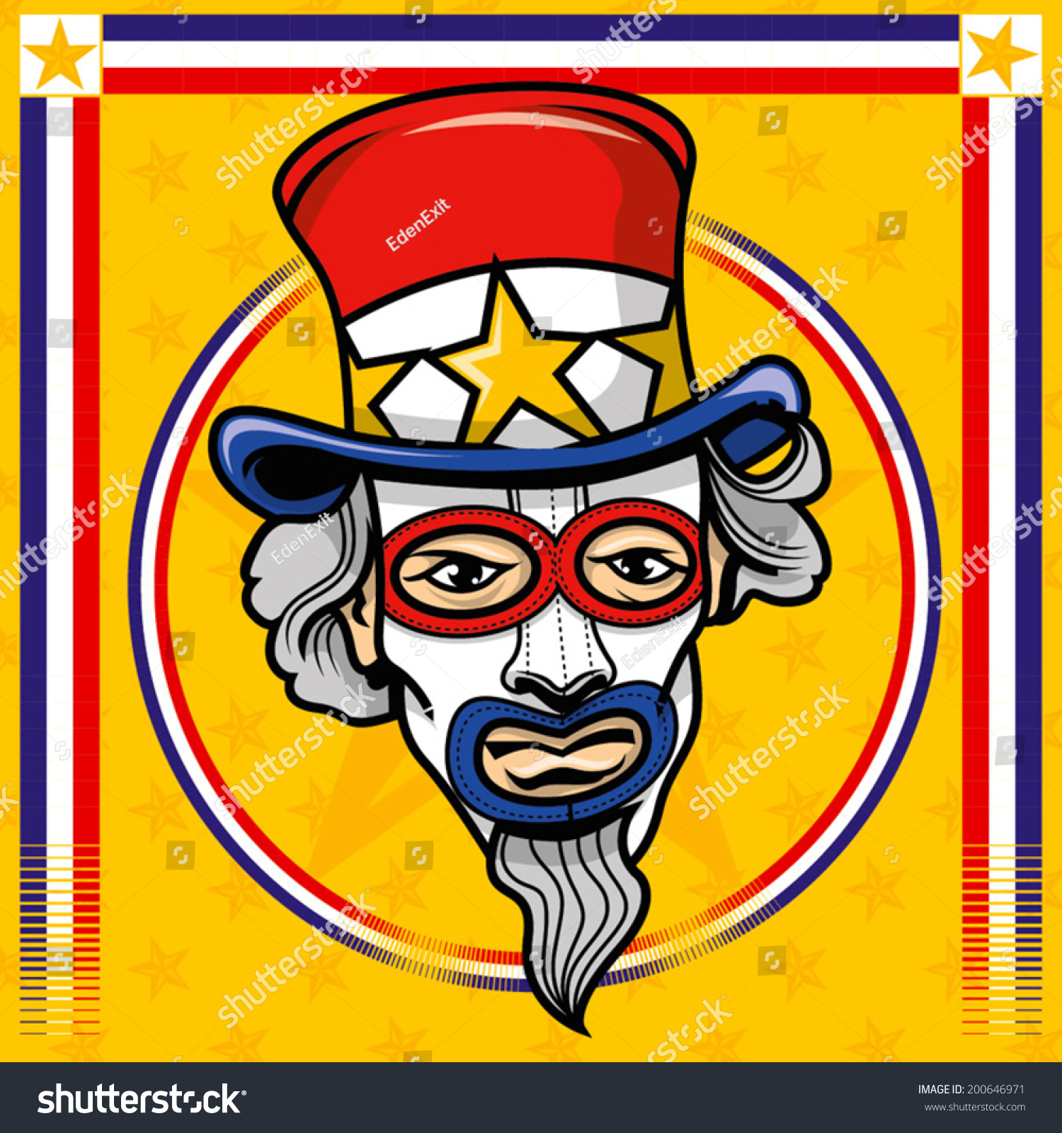 Uncle Sam Masked Stock Vector Illustration Shutterstock