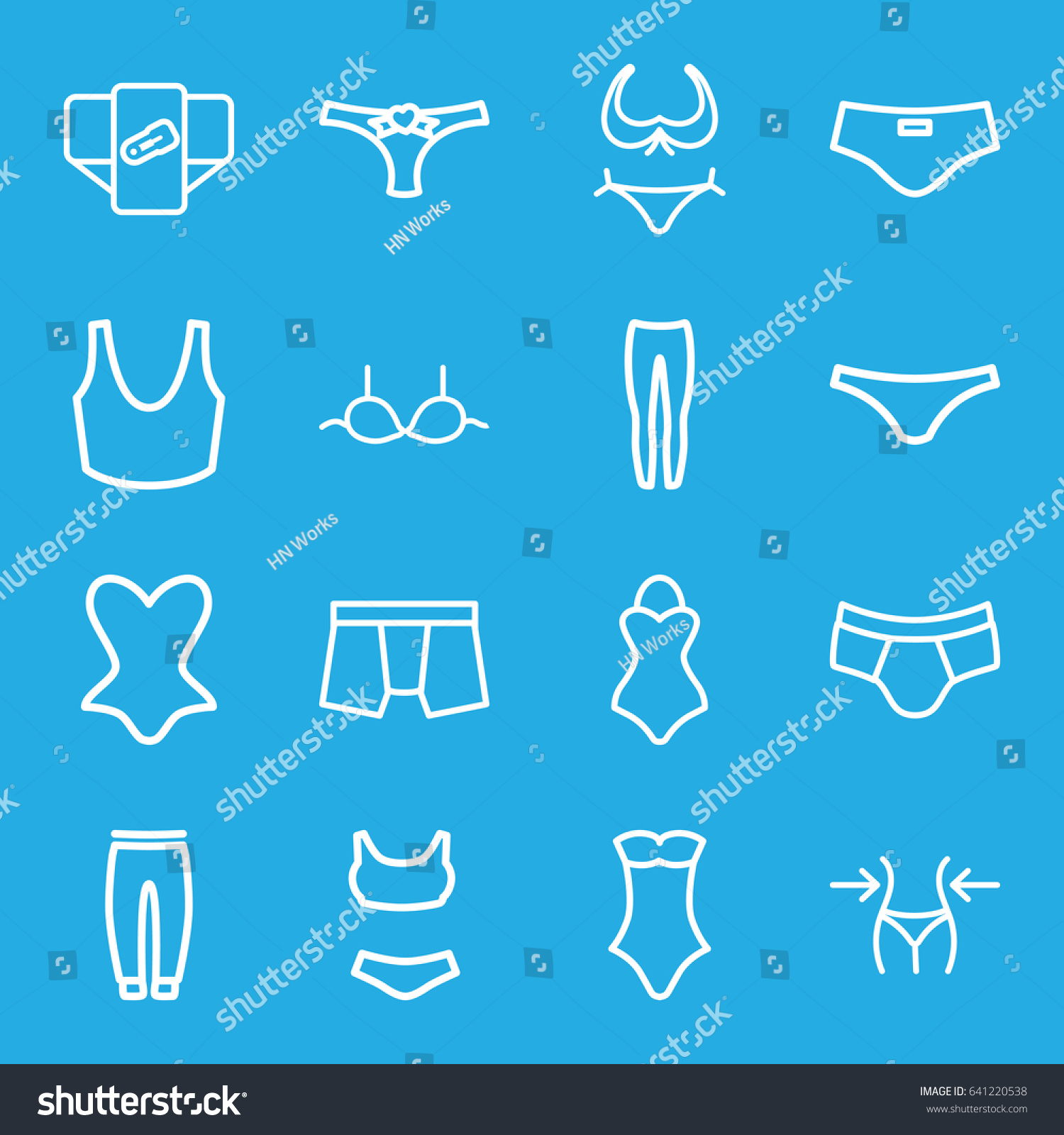 Underwear Icons Set Set Underwear Stock Vector Royalty Free