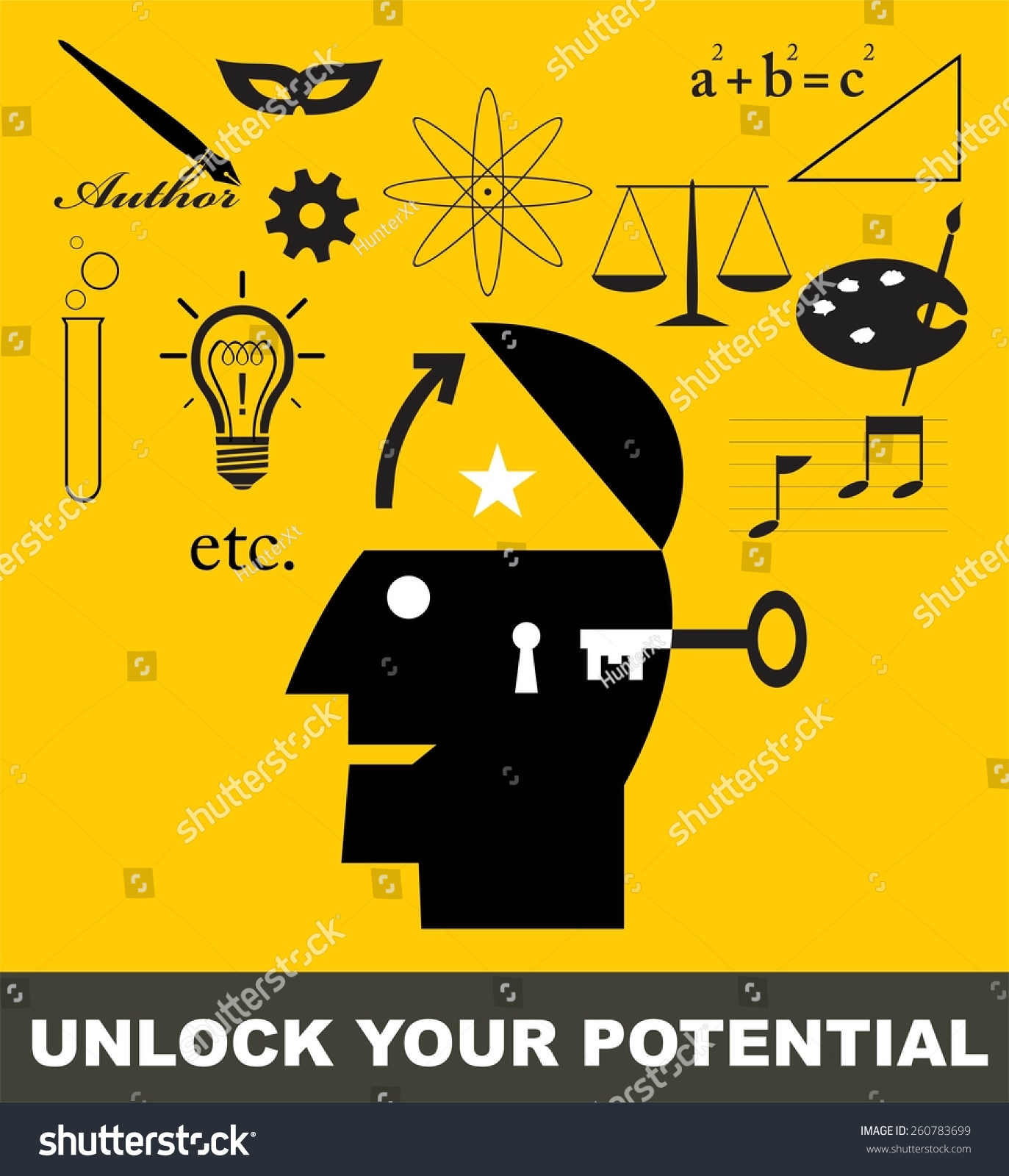 Unlock Your Potential Vector Illustration Unlocking Stock Vector ...