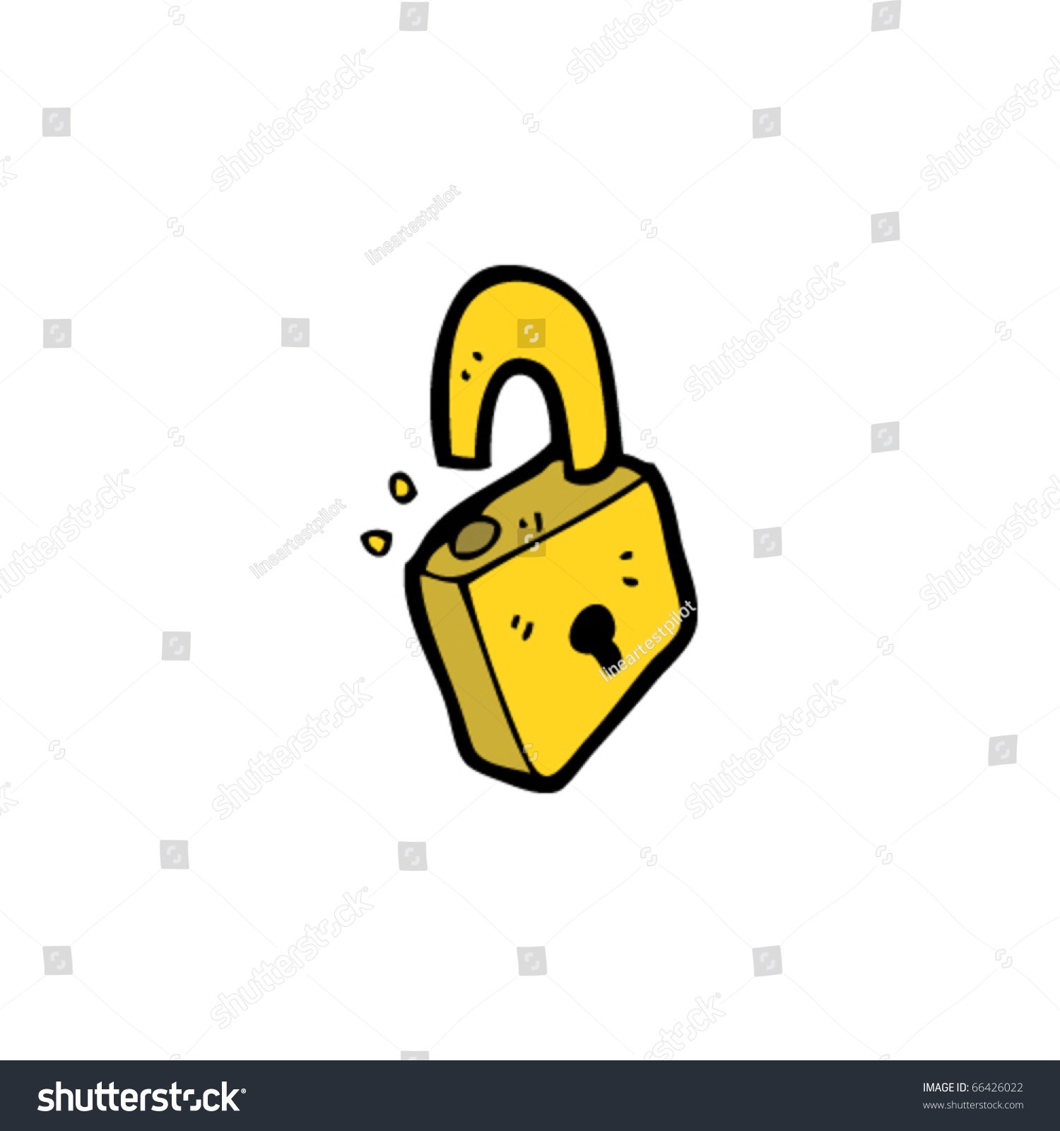 Unlocked Padlock Cartoon Stock Vector Illustration 66426022 : Shutterstock