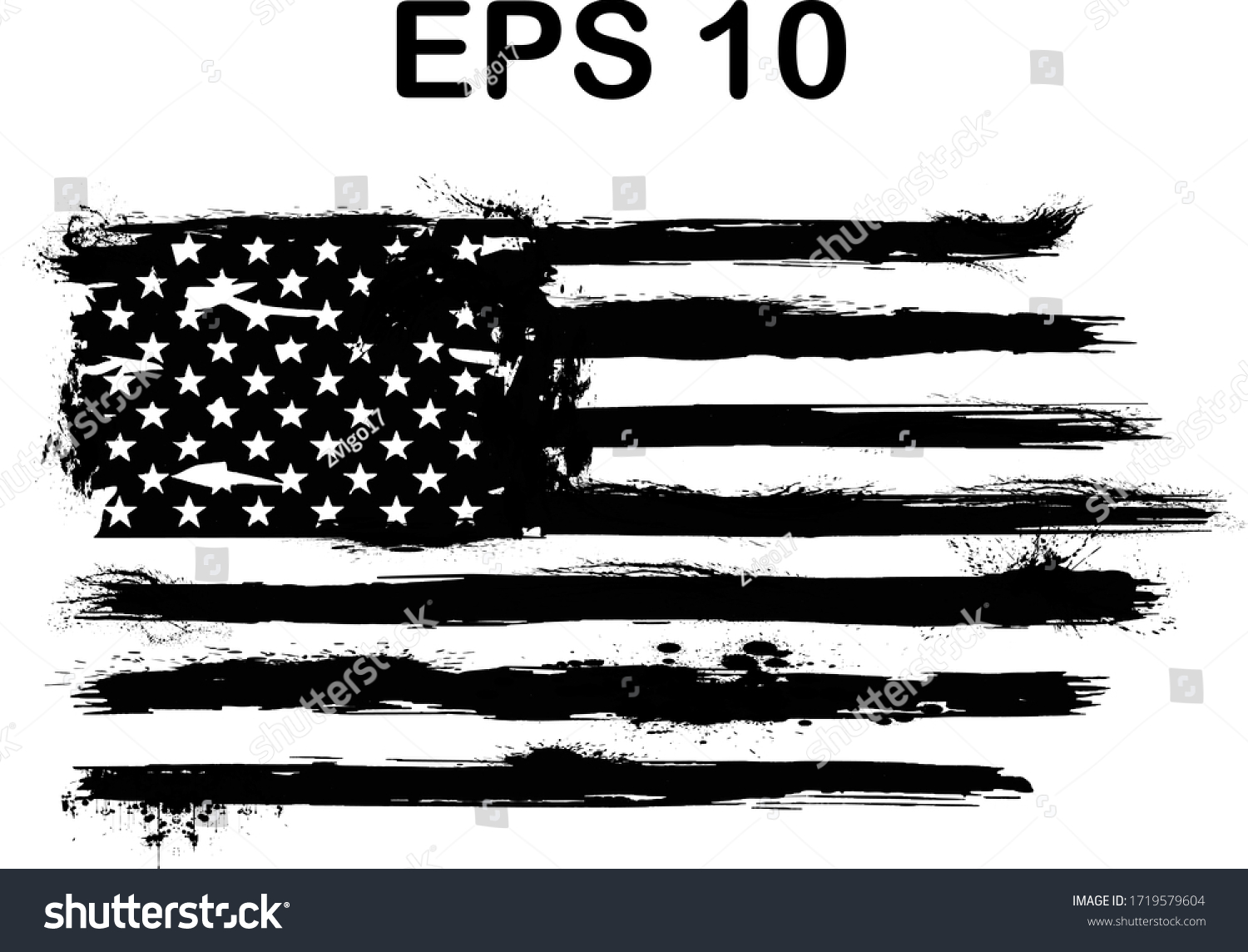 Usa Flag Distressed American Flag Splash Stock Vector Royalty Free