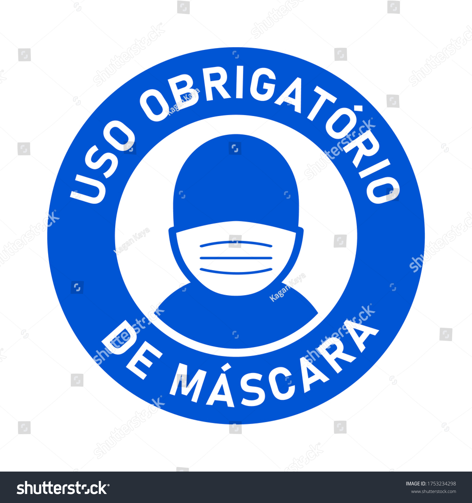 Uso Obrigatorio De Mascara Obligatory Wear Stock Vector Royalty Free