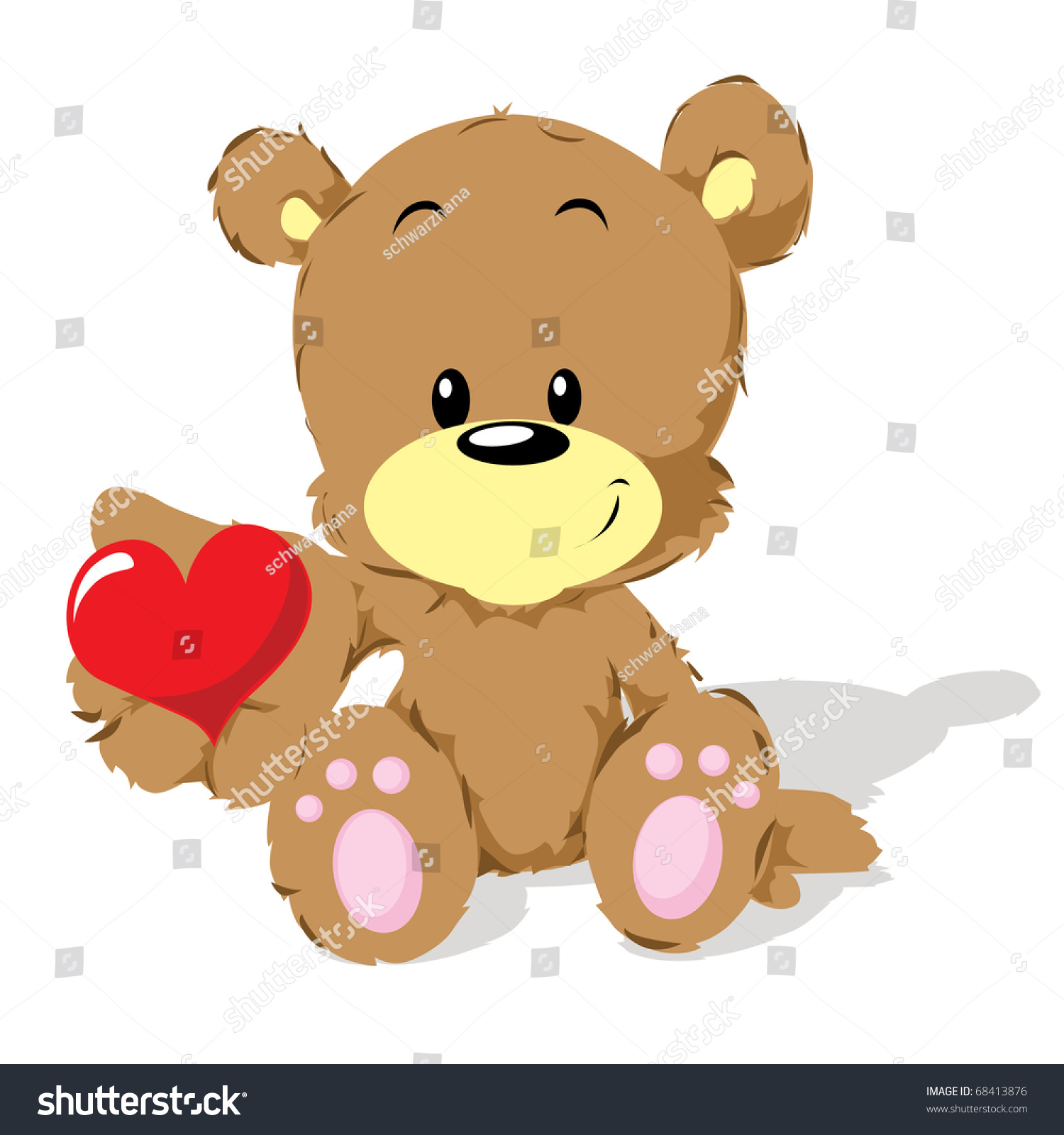 cartoon valentine bear