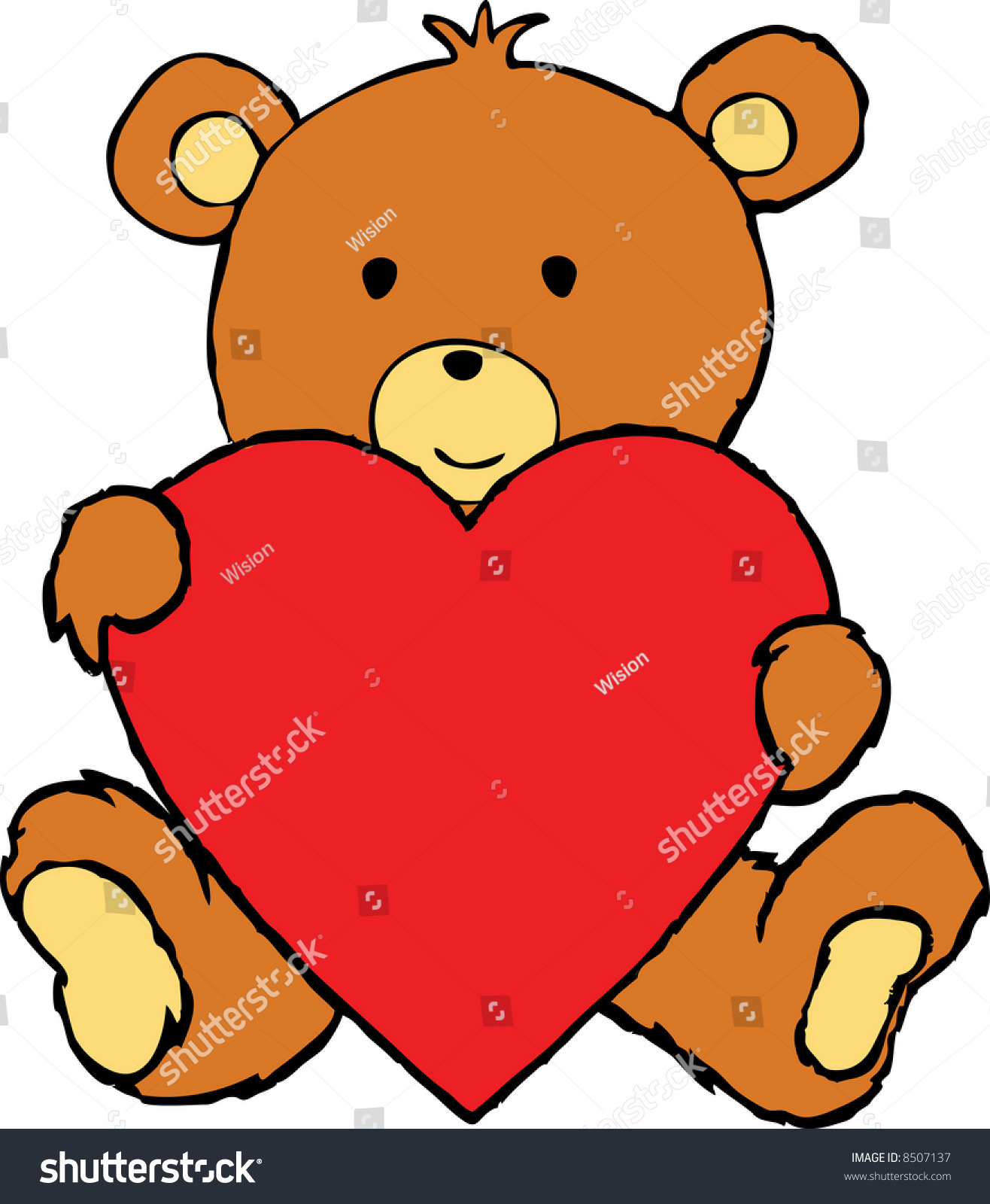 valentines day bear cartoon