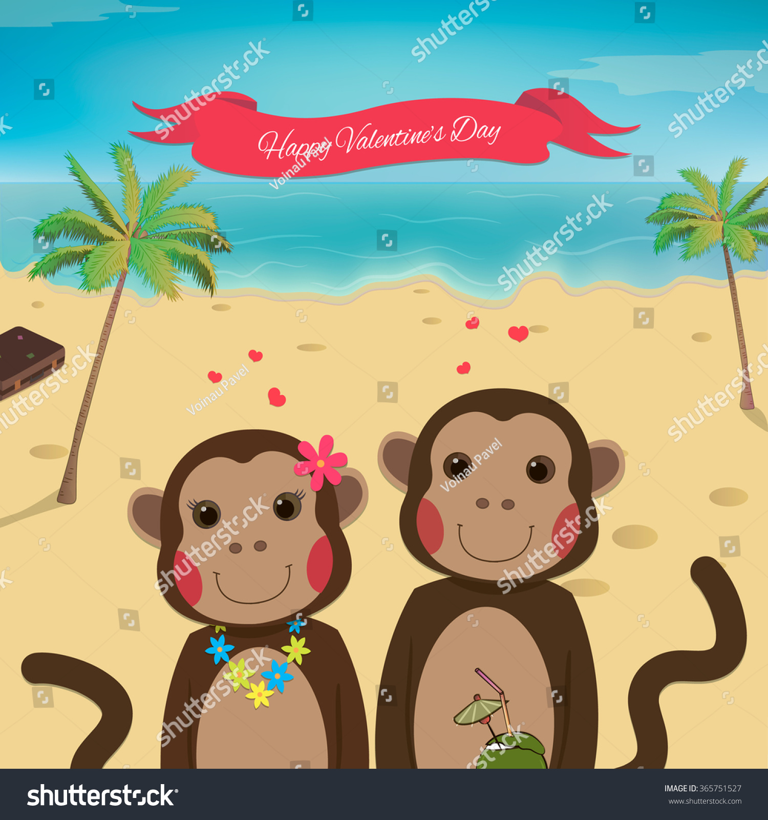 monkeys on valentines day