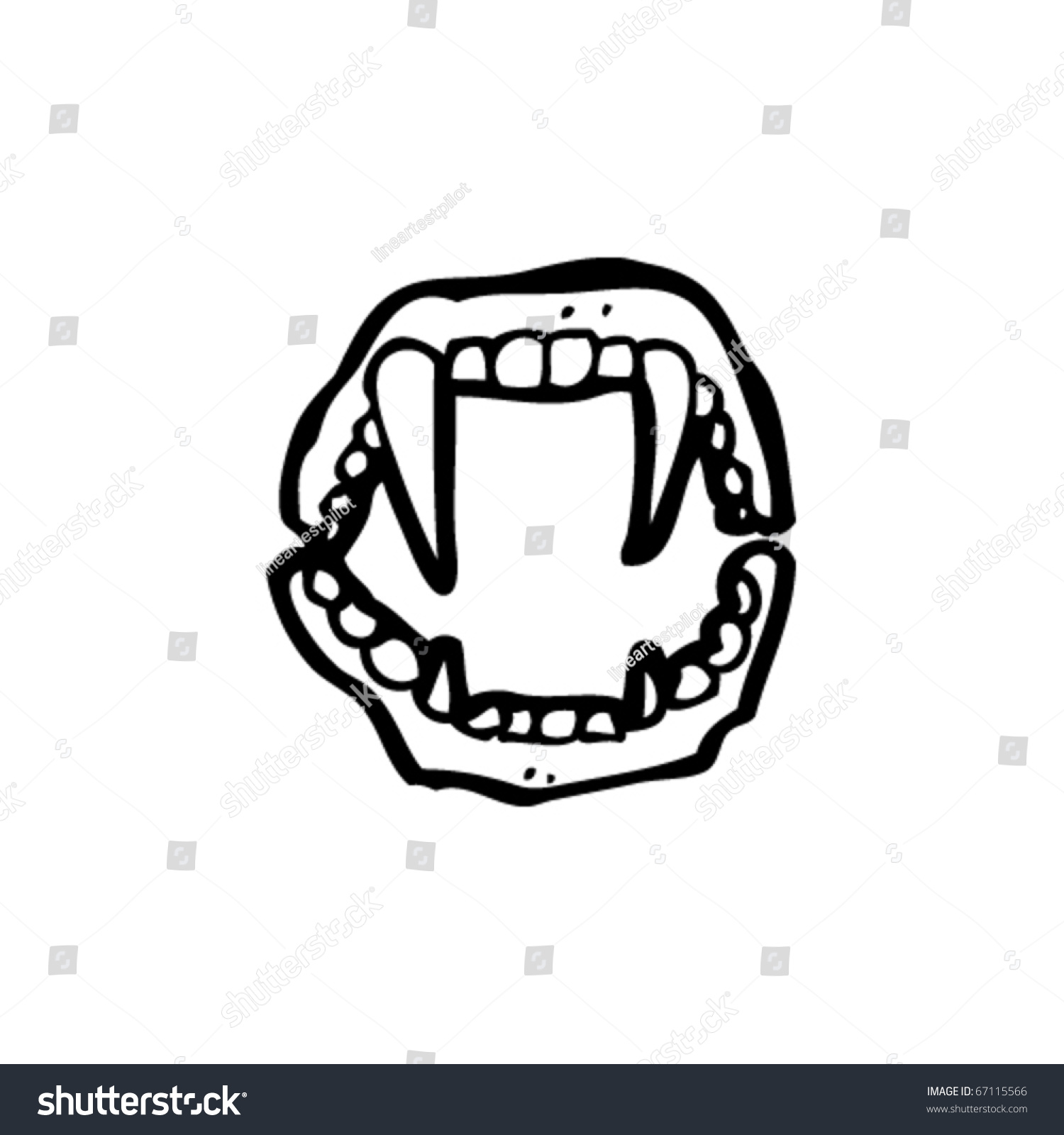 Vampire Teeth Cartoon Stock Vector 67115566 - Shutterstock