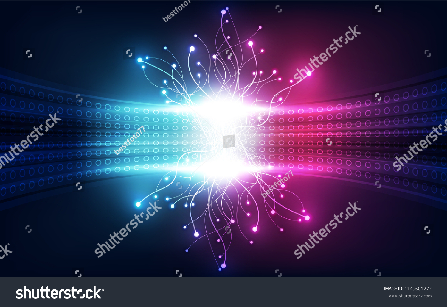 Vector Abstract Futuristic Technology Background Concept Stock Vector