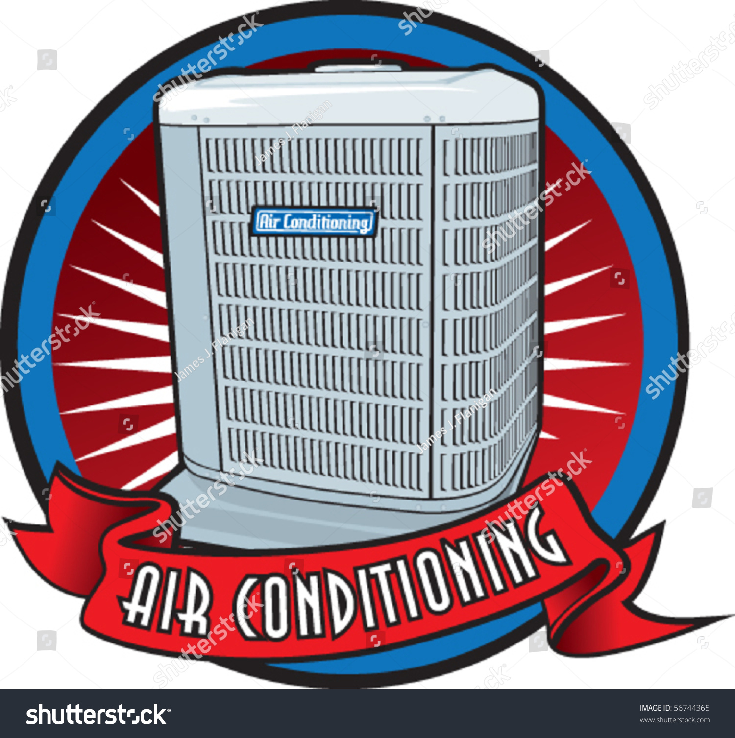 Vector Air Conditioning Unit In Burst 56744365 Shutterstock