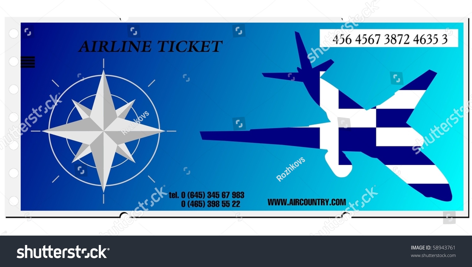 Vector Airline Ticket To Greece 58943761 Shutterstock