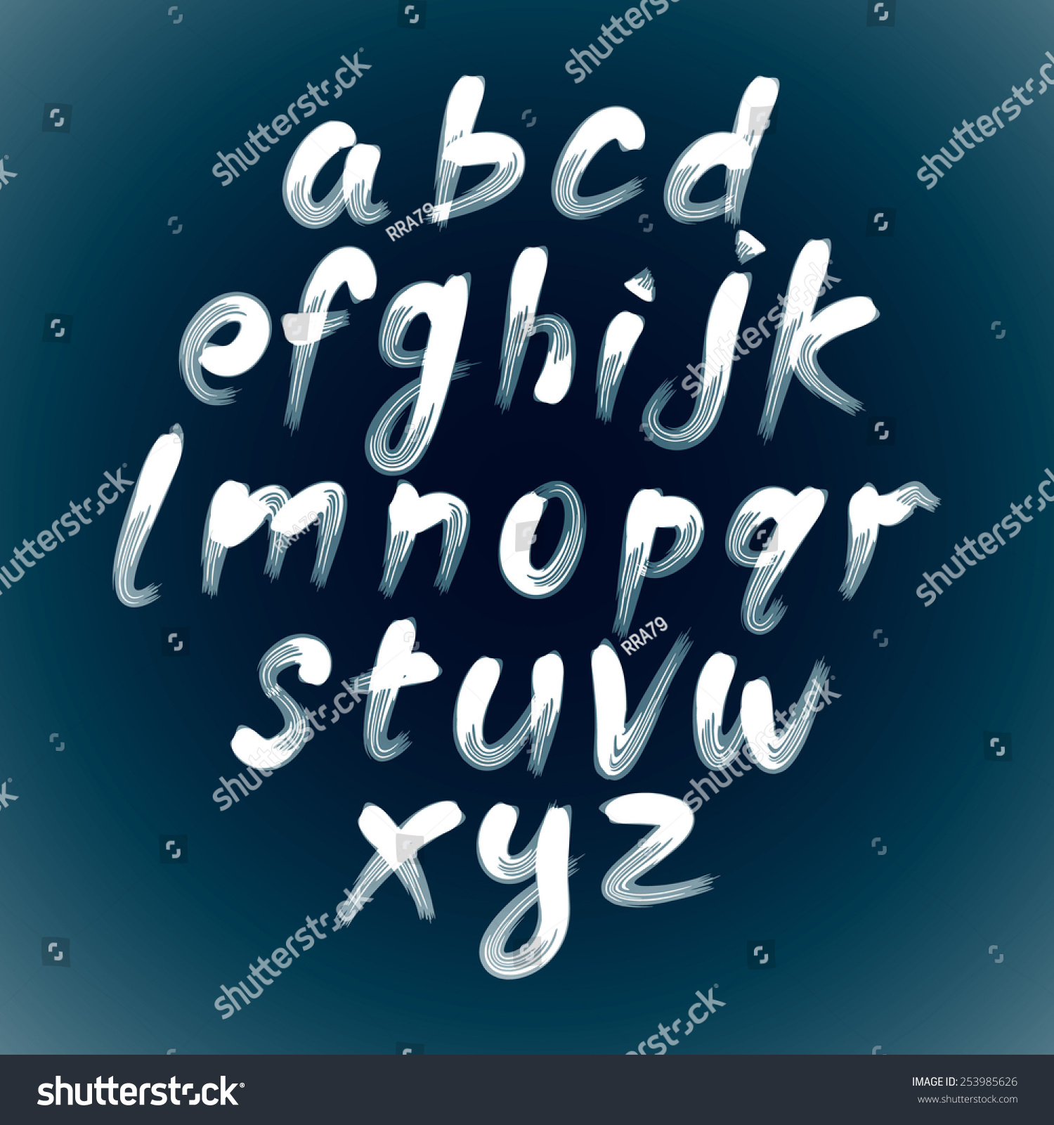 Vector Alphabet Hand Drawn Letters Written Vector De Stock Libre De