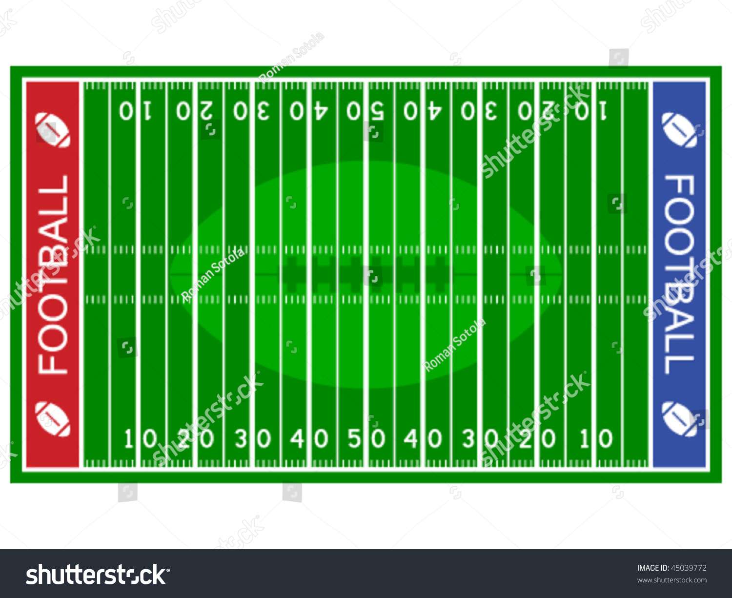 Vector American Football Field - 45039772 : Shutterstock