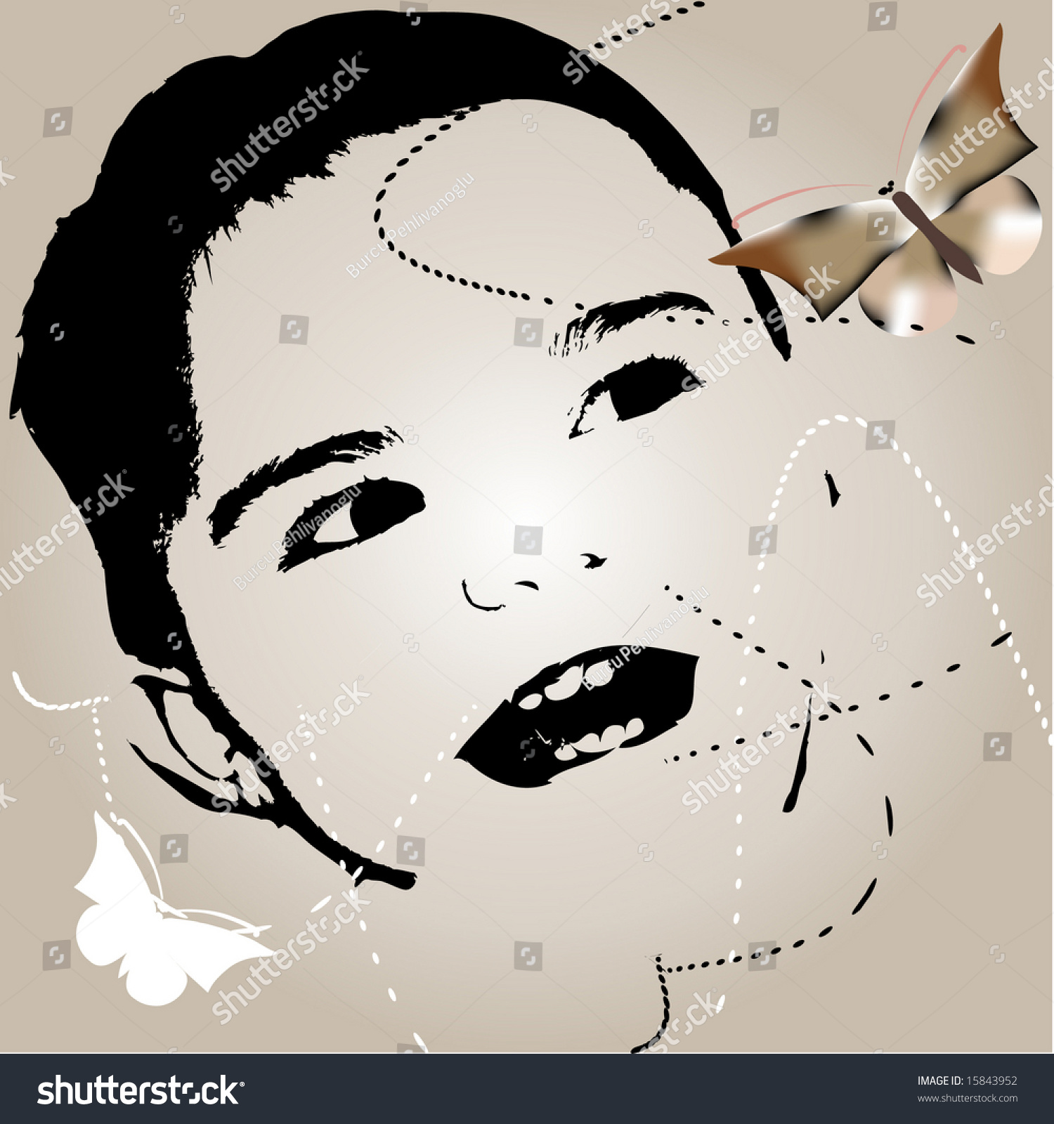 Vector Baby Face - 15843952 : Shutterstock