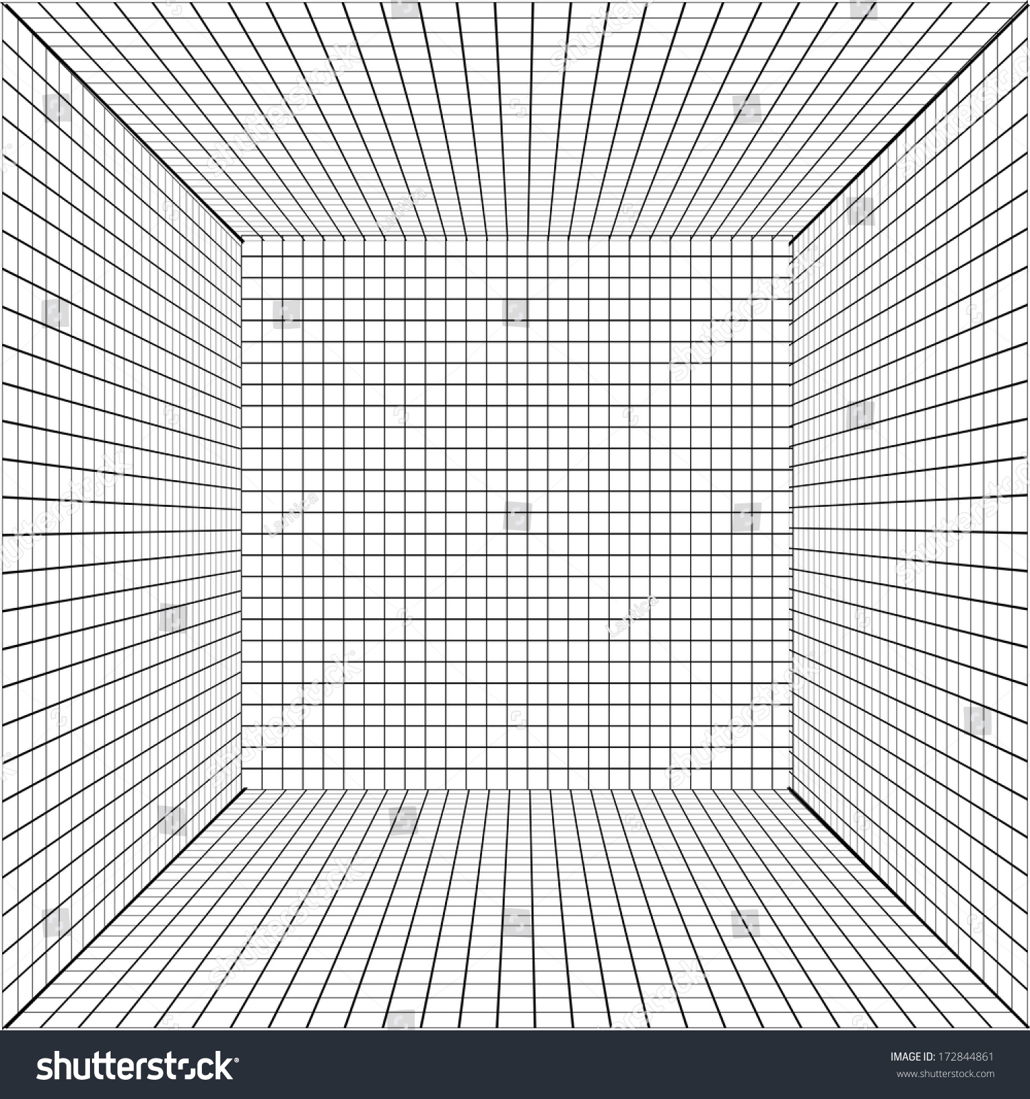 Vector Background With A Perspective Grid. - 172844861 : Shutterstock