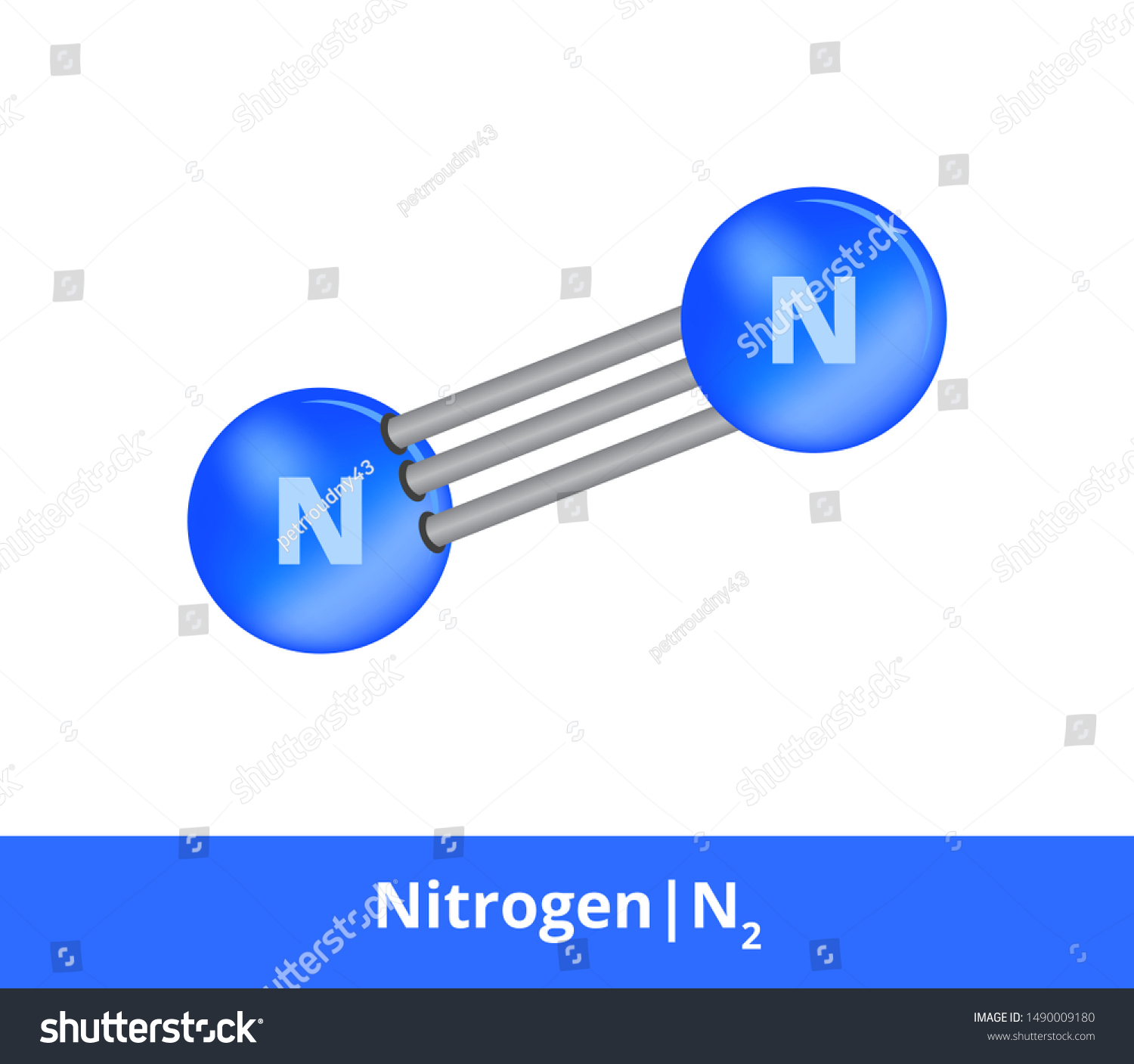 Vector Ballandstick Model Chemical Substance Icon Stock Vector Royalty