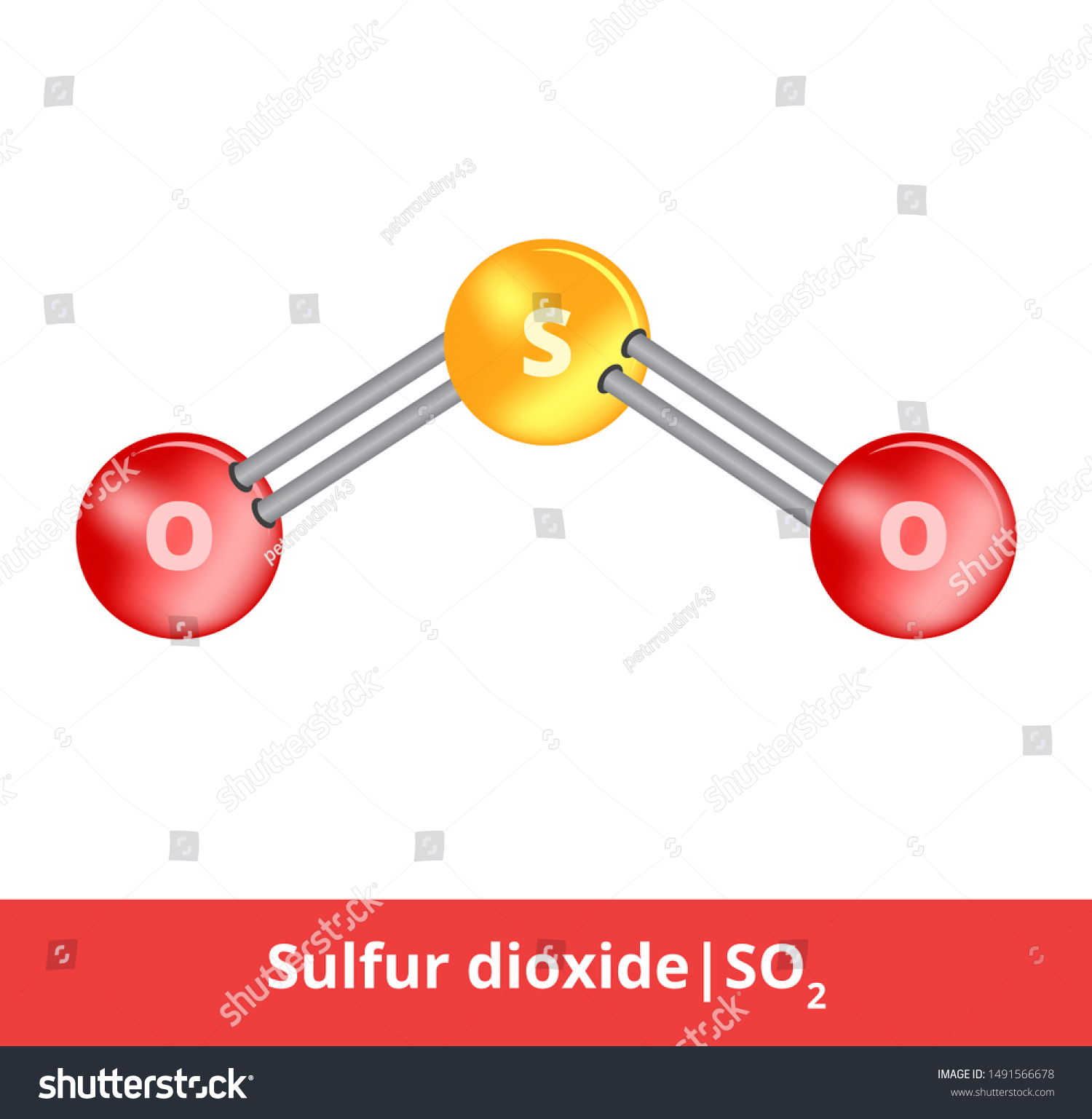 Vector Ballandstick Model Chemical Substance Icon Stock Vector Royalty