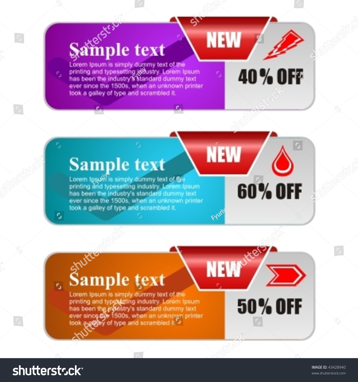 Vector Banners For Web - 43428940 : Shutterstock