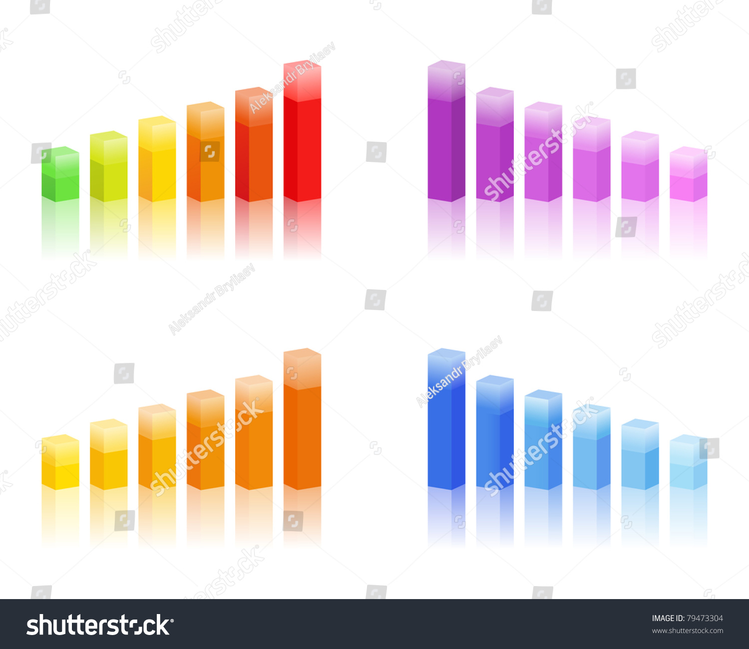 Vector Bar Graphs - 79473304 : Shutterstock