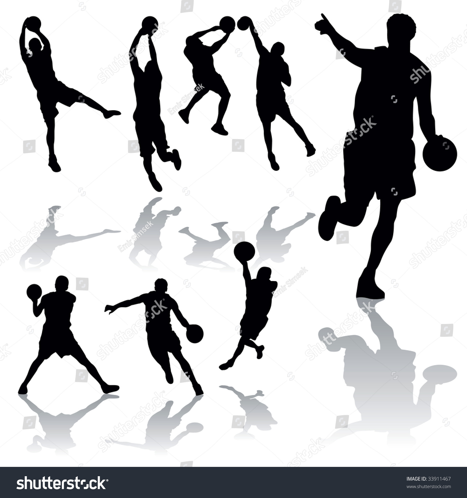 Vector Basketball Players - 33911467 : Shutterstock