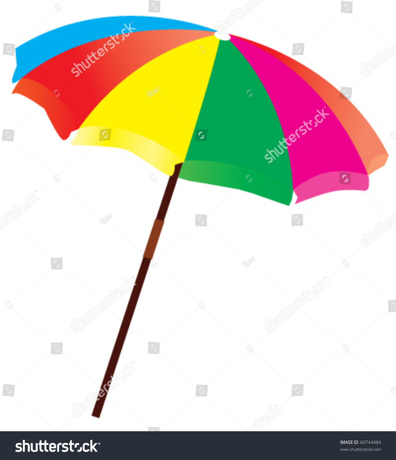 Vector Beach Umbrella - 60744484 : Shutterstock