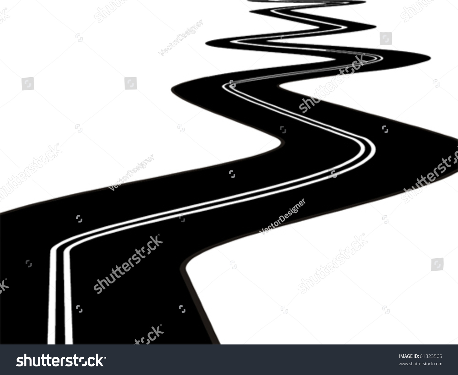 Vector Black Asphalt Road Vector Black Asphalt Road On White Background 61323565