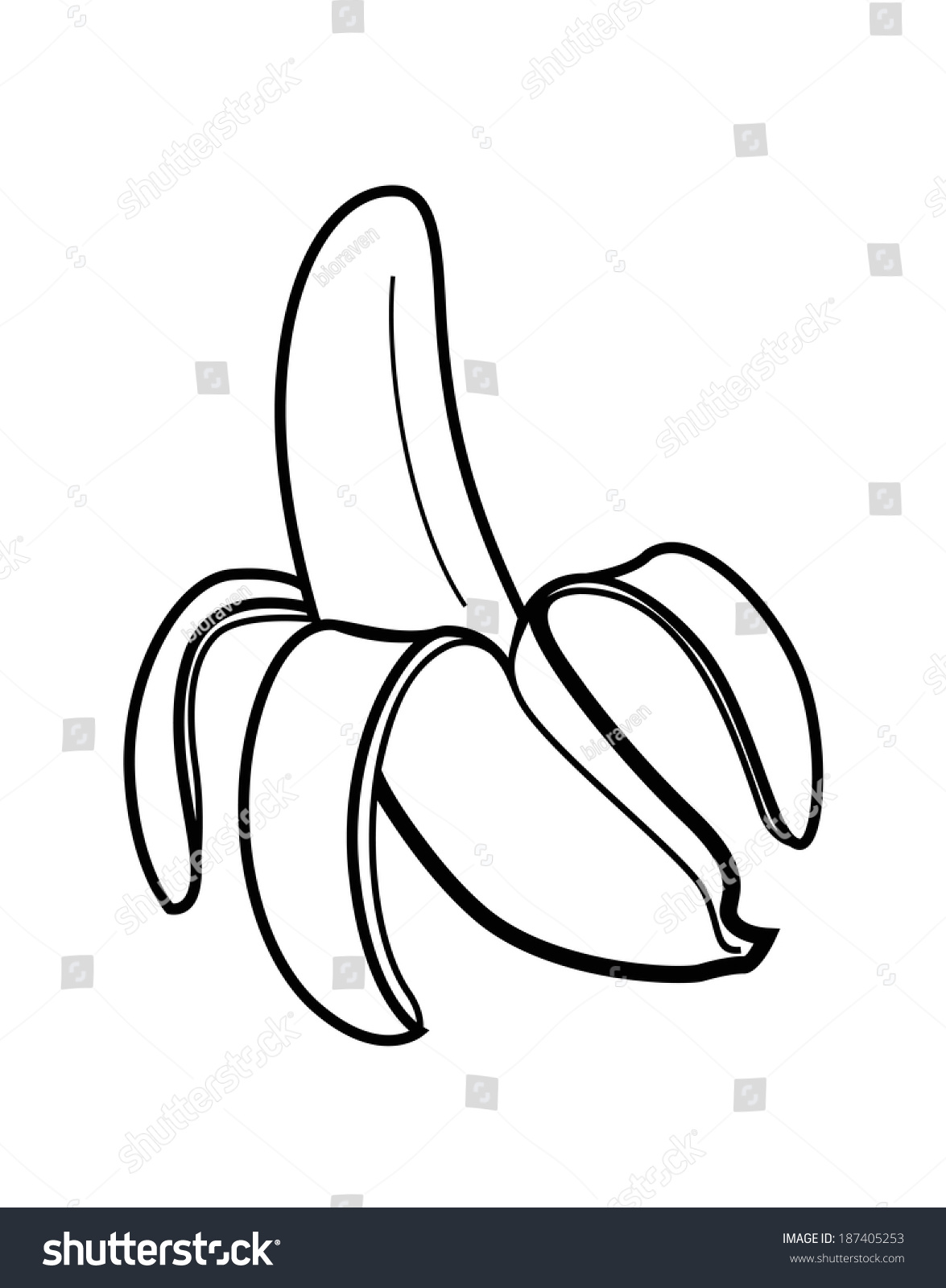 Vector Black Banana Icon On White Stock Vector 187405253 - Shutterstock