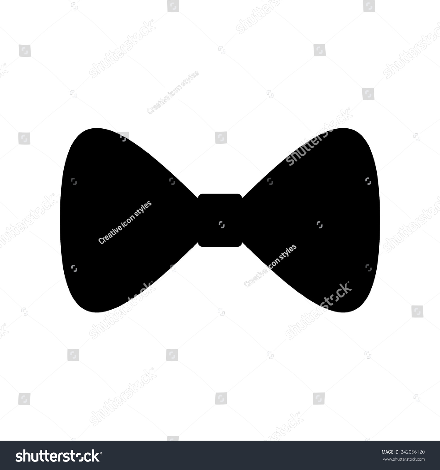 Vector Black Bow Tie Icon - 242056120 : Shutterstock