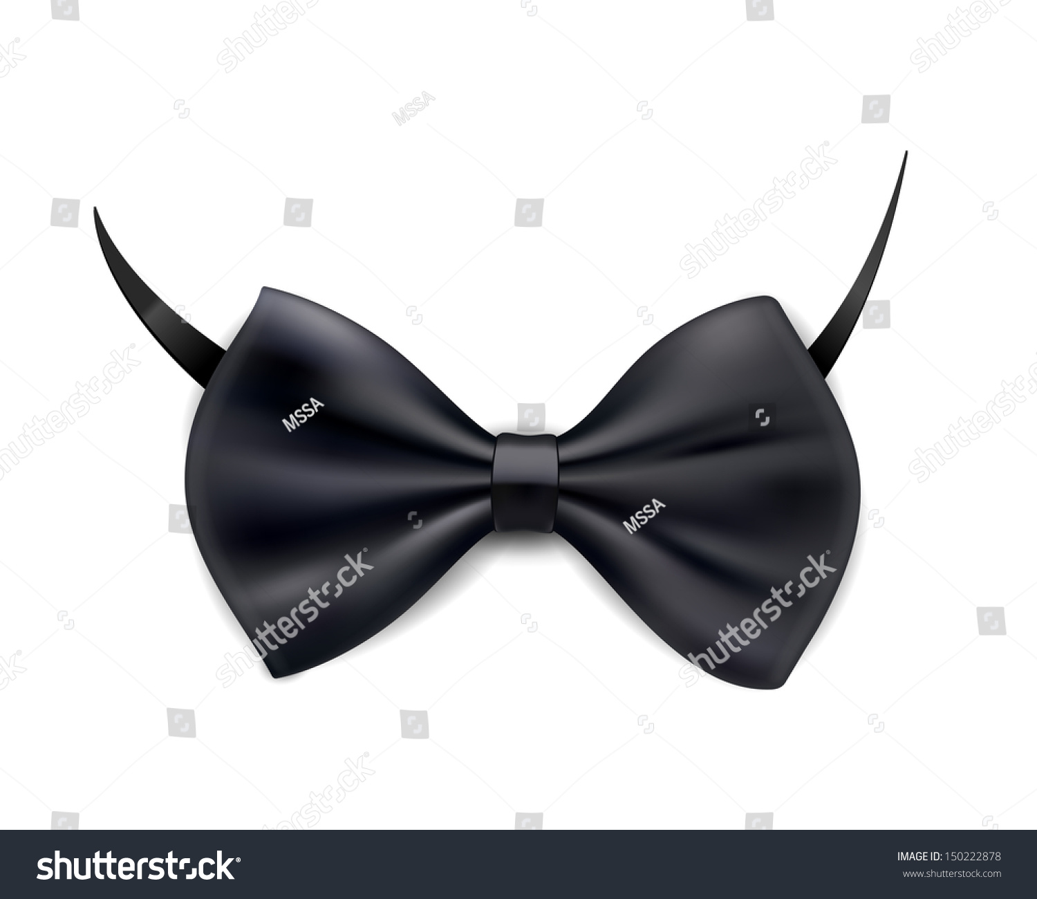 Vector Black Bow Tie Isolated On White - 150222878 : Shutterstock
