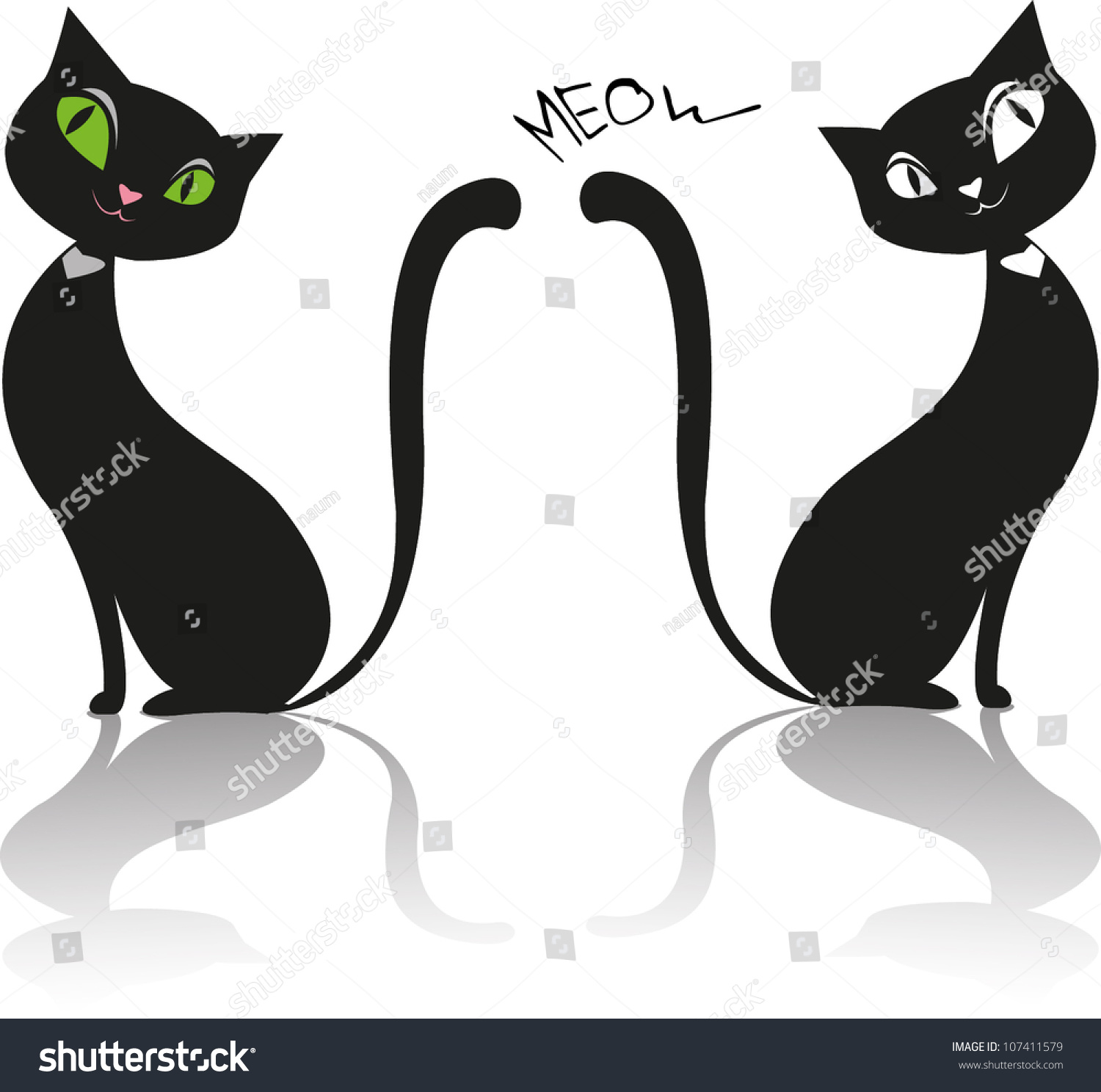 Vector Black Cat - 107411579 : Shutterstock