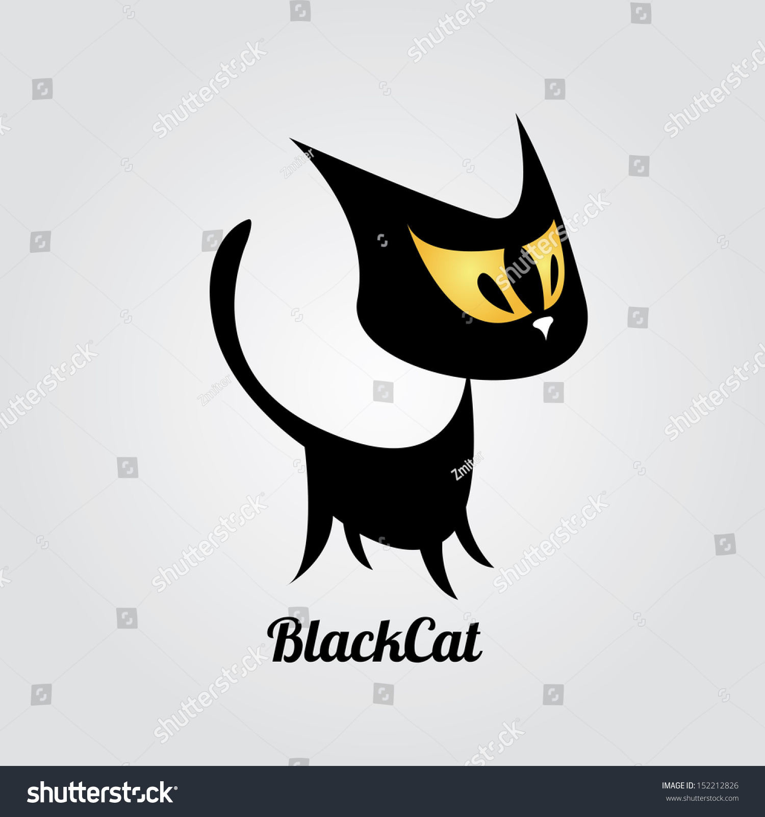 Vector Black Cat - 152212826 : Shutterstock