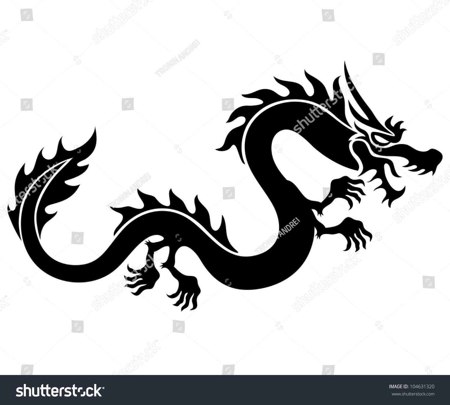 Vector. Black Dragon. - 104631320 : Shutterstock