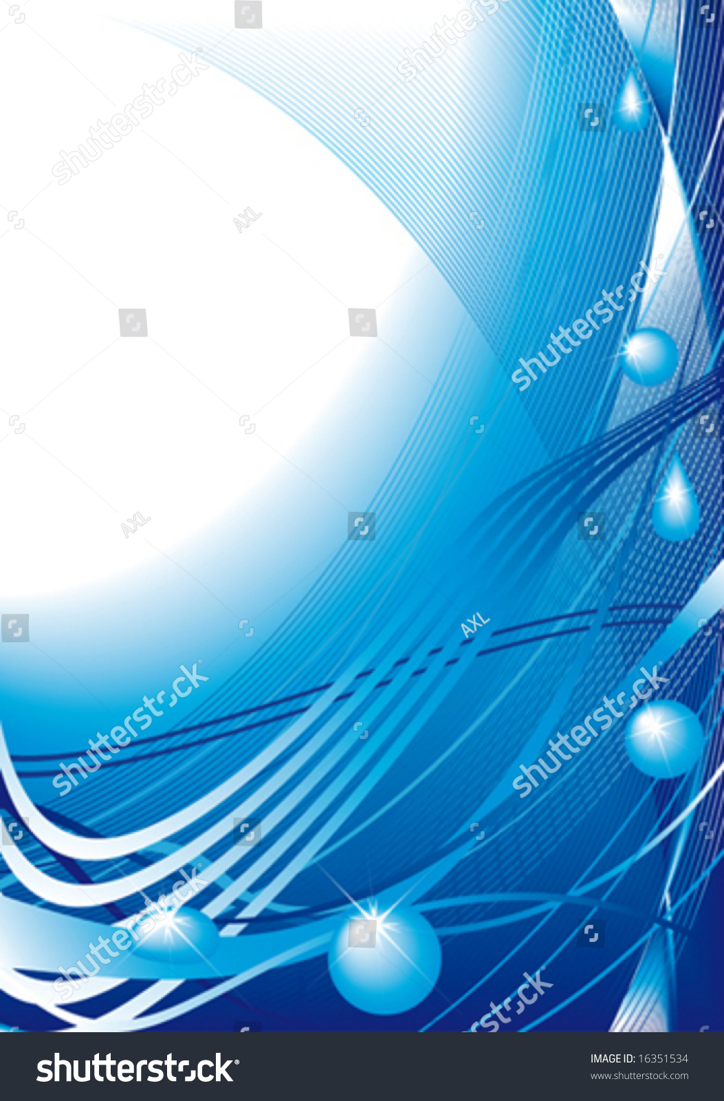 Vector Blue Abstract Background (See Raster Version Also In My