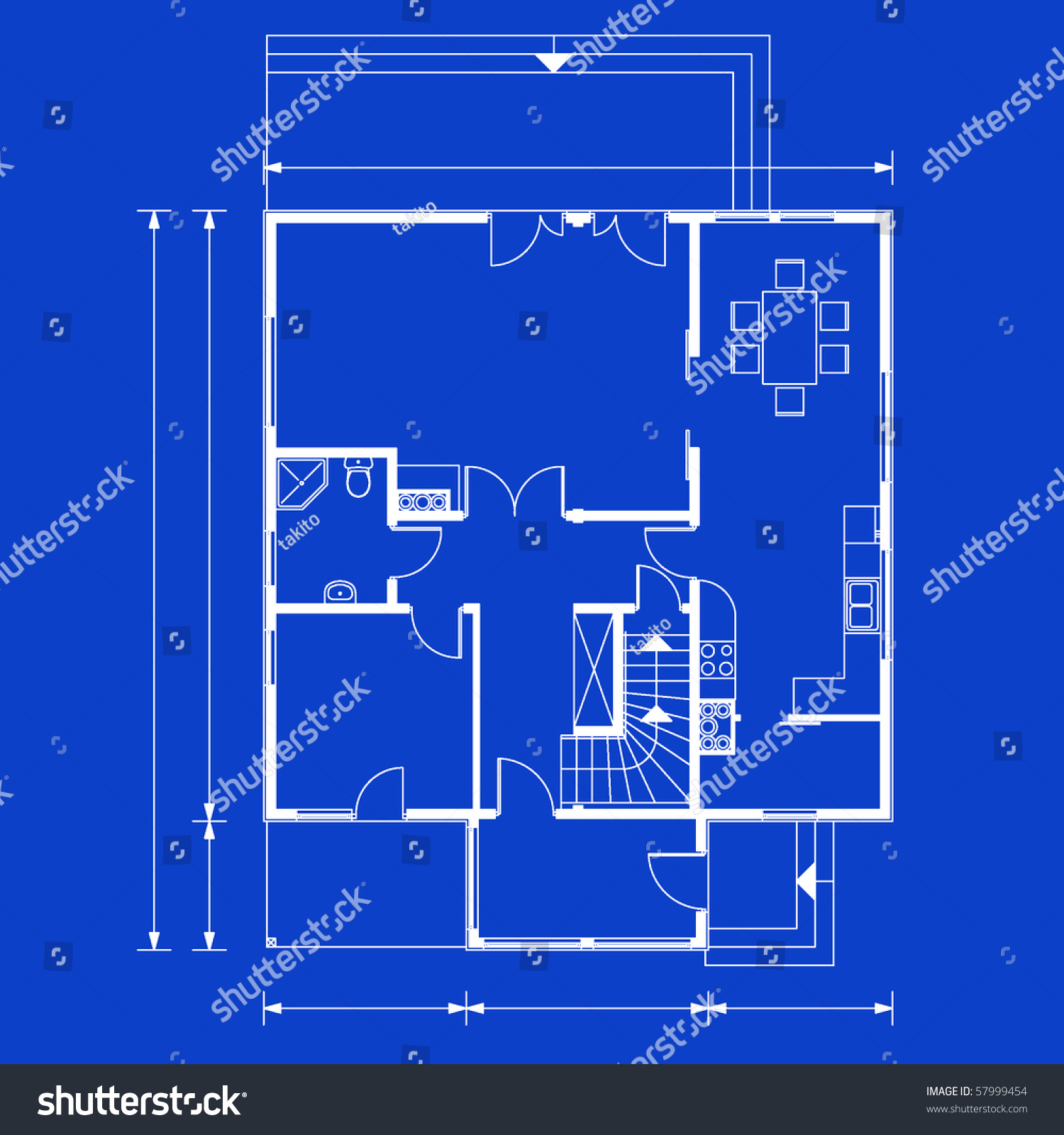 Vector Blueprint Background Stock Vector 57999454 - Shutterstock