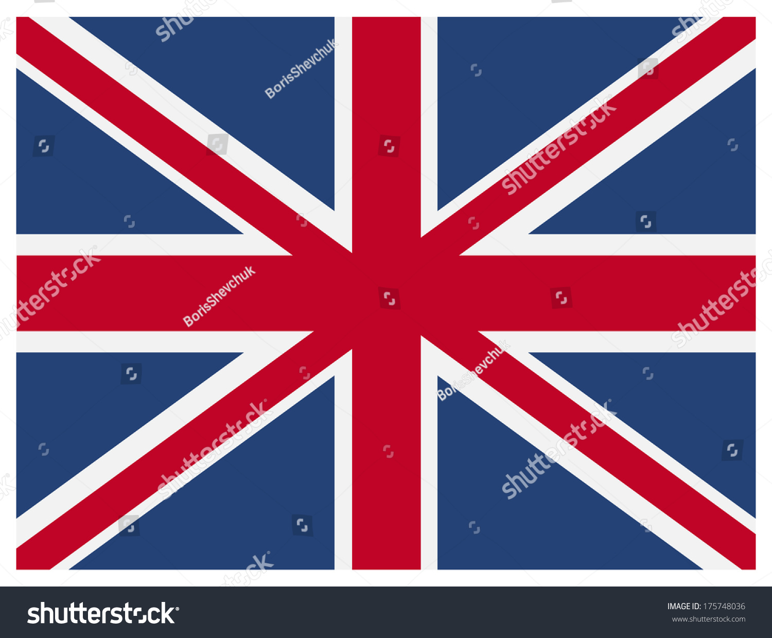 Vector British Flag. Size And Color Of Elements Can Be Changed Easily 