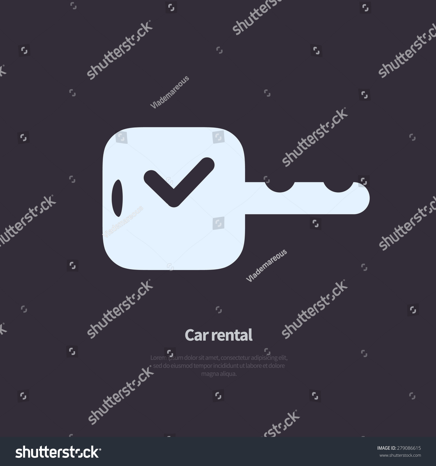 Vector Car Rental Icon. - 279086615 : Shutterstock