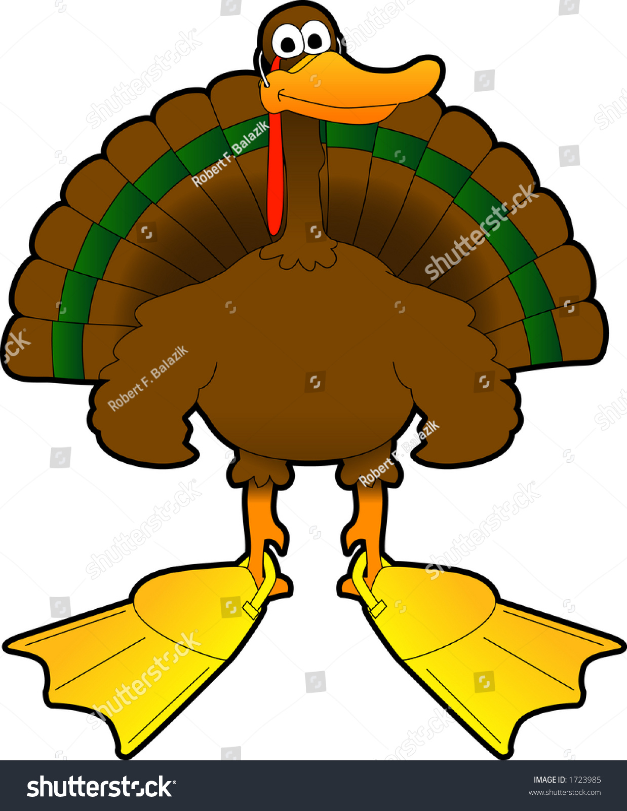 Vector Cartoon Graphic Depicting A Disguised Thanksgiving Day Turkey