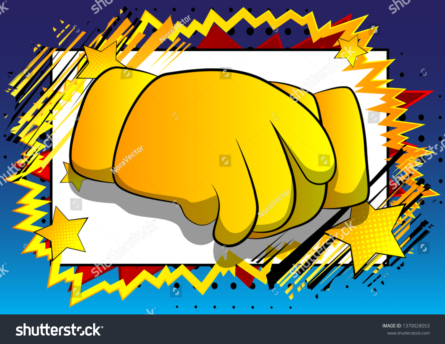 Vector Cartoon Hands Making Handshake Illustrated Stock Vector Royalty