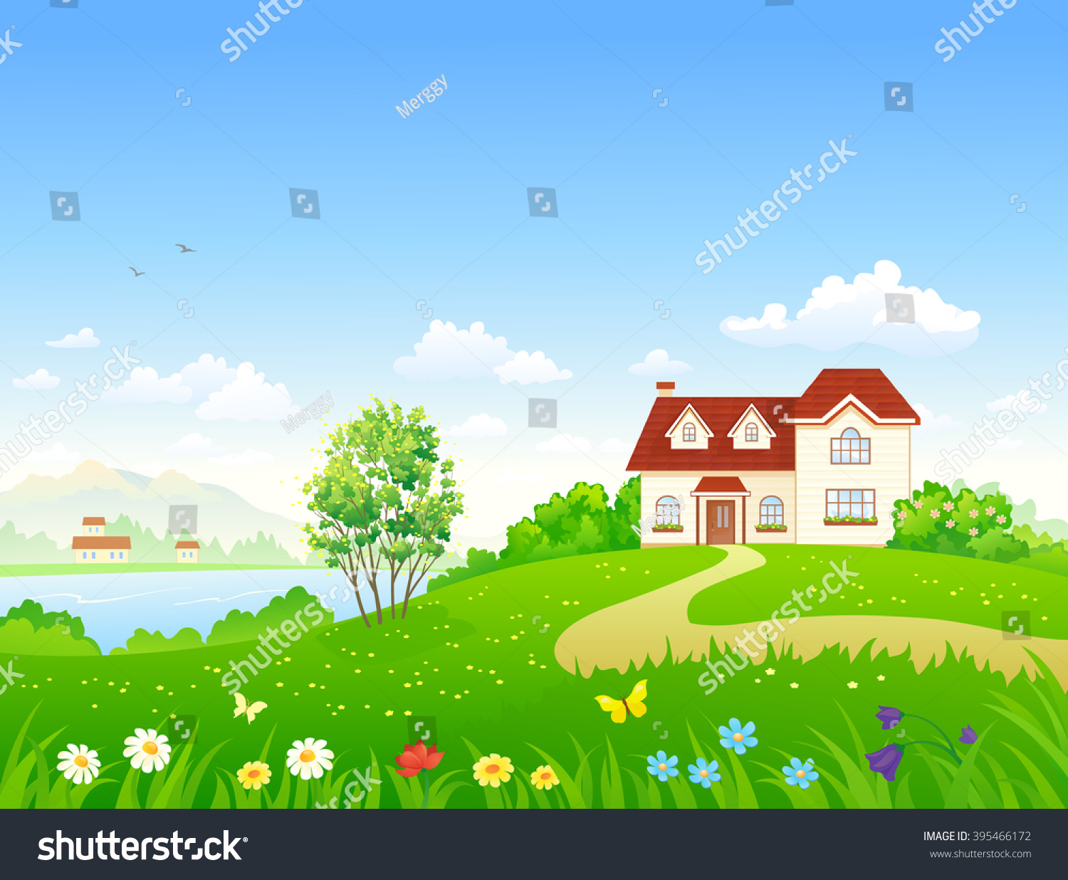 house with garden clipart - photo #50