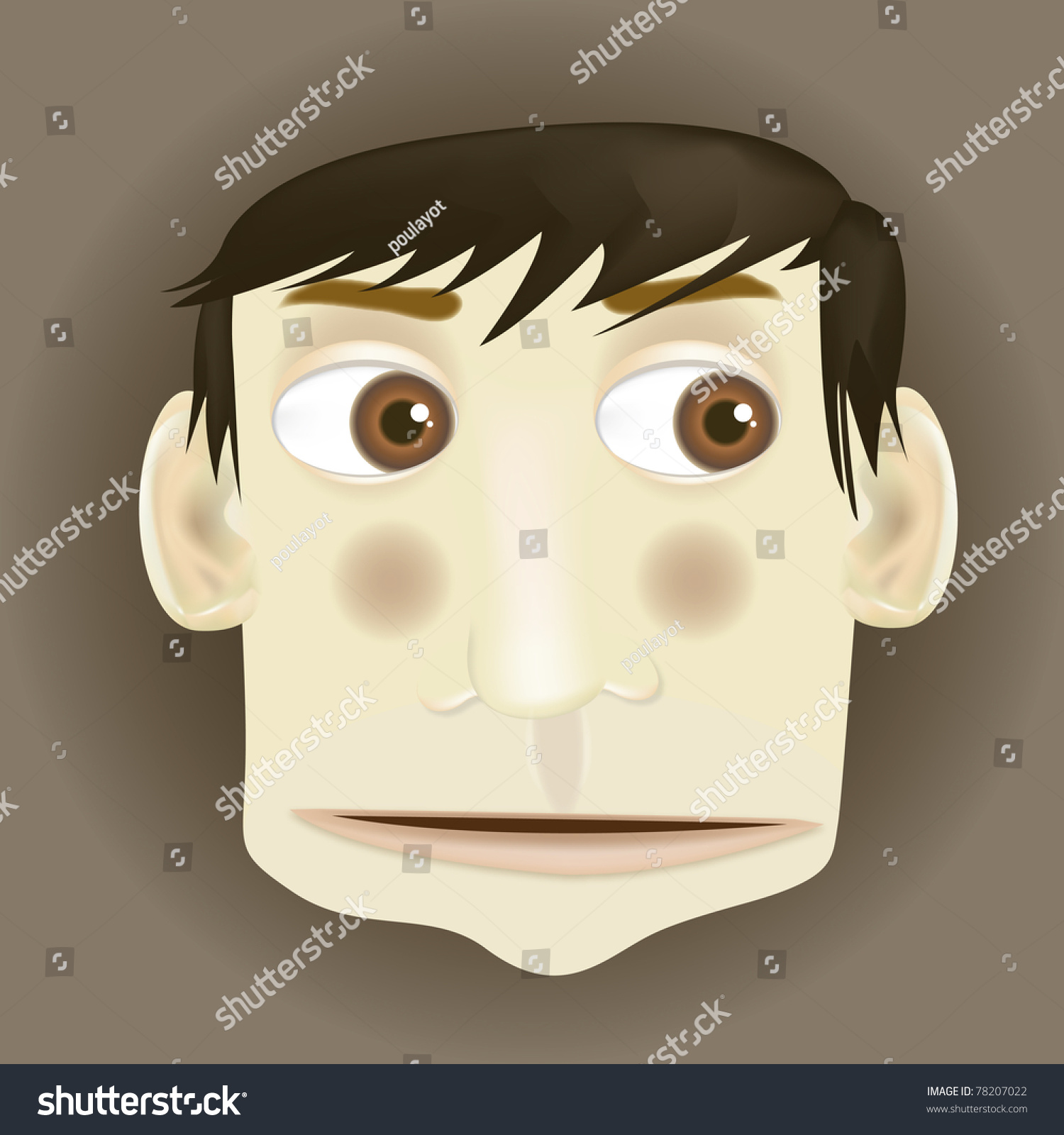 Vector Cartoon Surprised Man Character Caricature For Animation