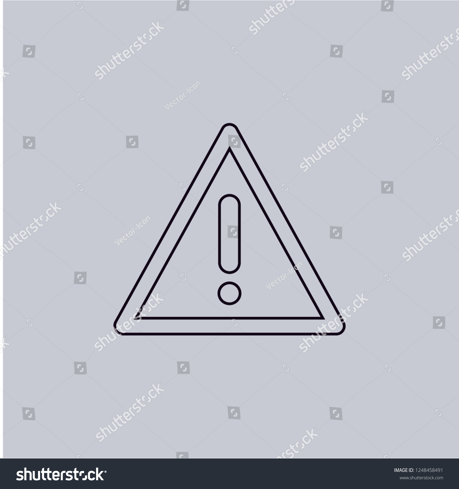 Vector Caution Warning Sign Triangle Exclamation Stock Vector Royalty