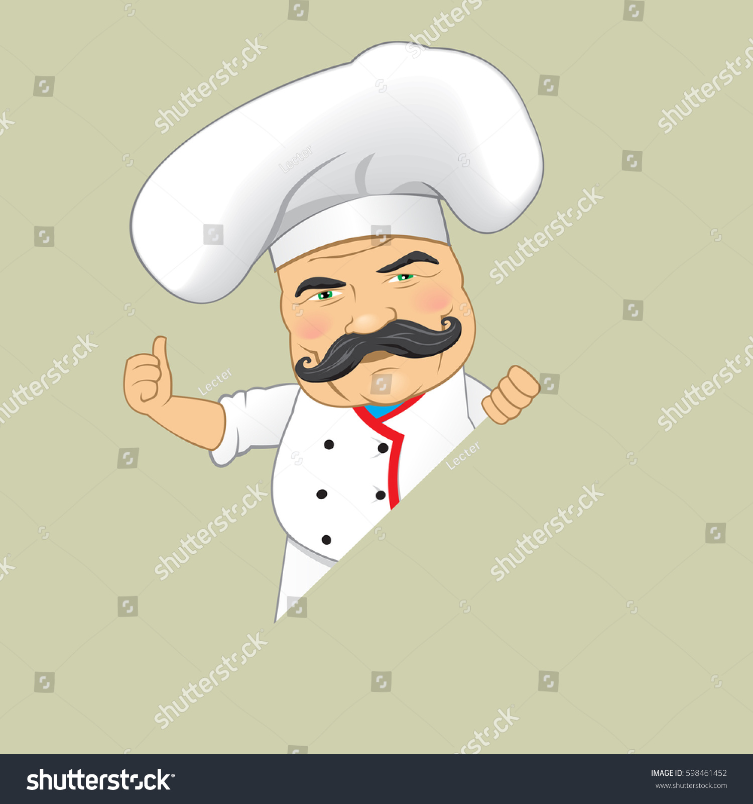 Vector Chef Cook Serving Food Realistic Stock Vector Royalty Free