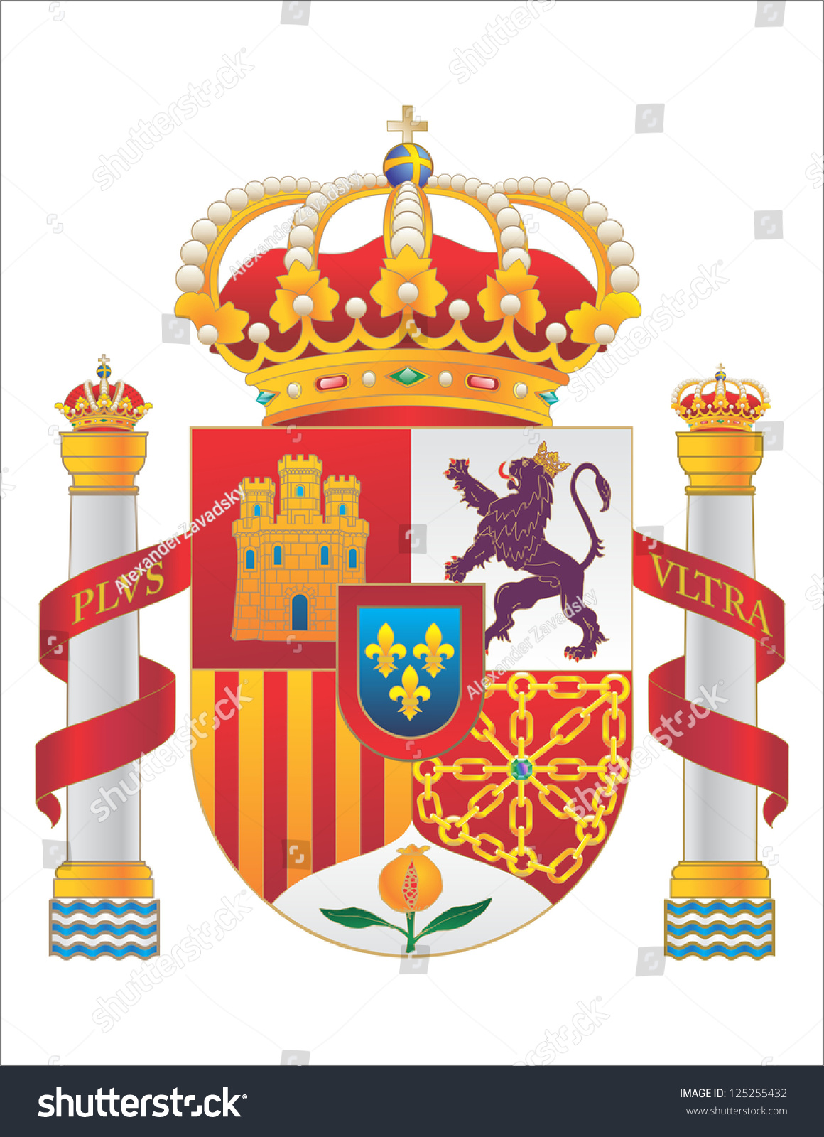 Vector Coat Of Arms Of Spain 125255432 Shutterstock