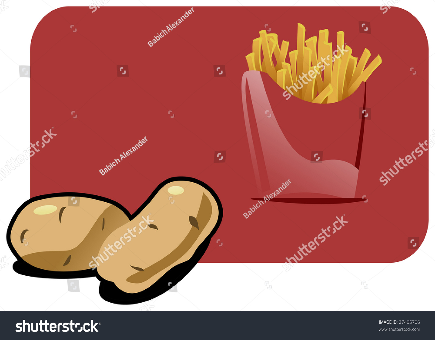 Vector Color Illustration Of A Potato. - 27405706 : Shutterstock