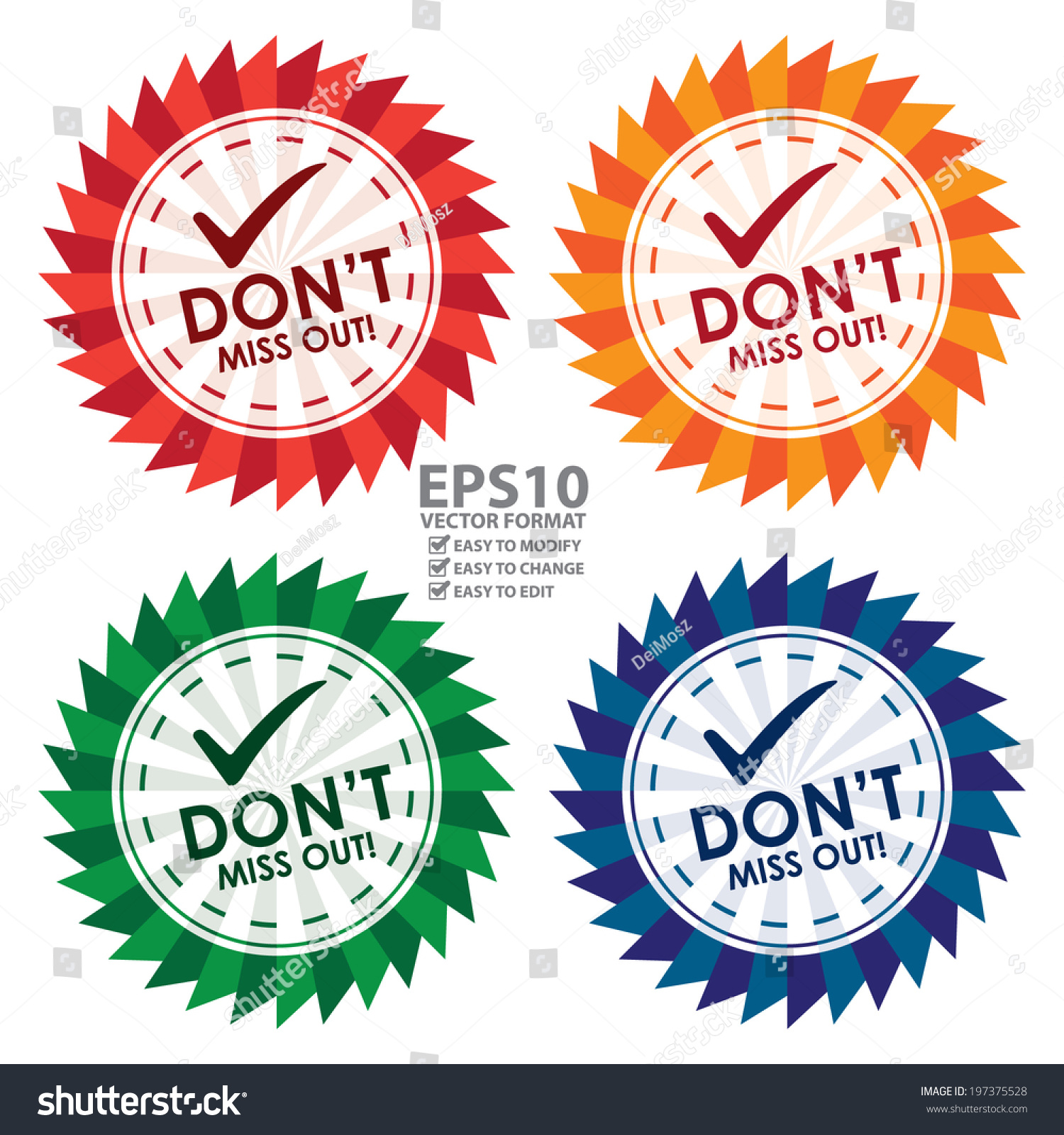 Don't Miss Out Label Or Sticker On White Background, Vector