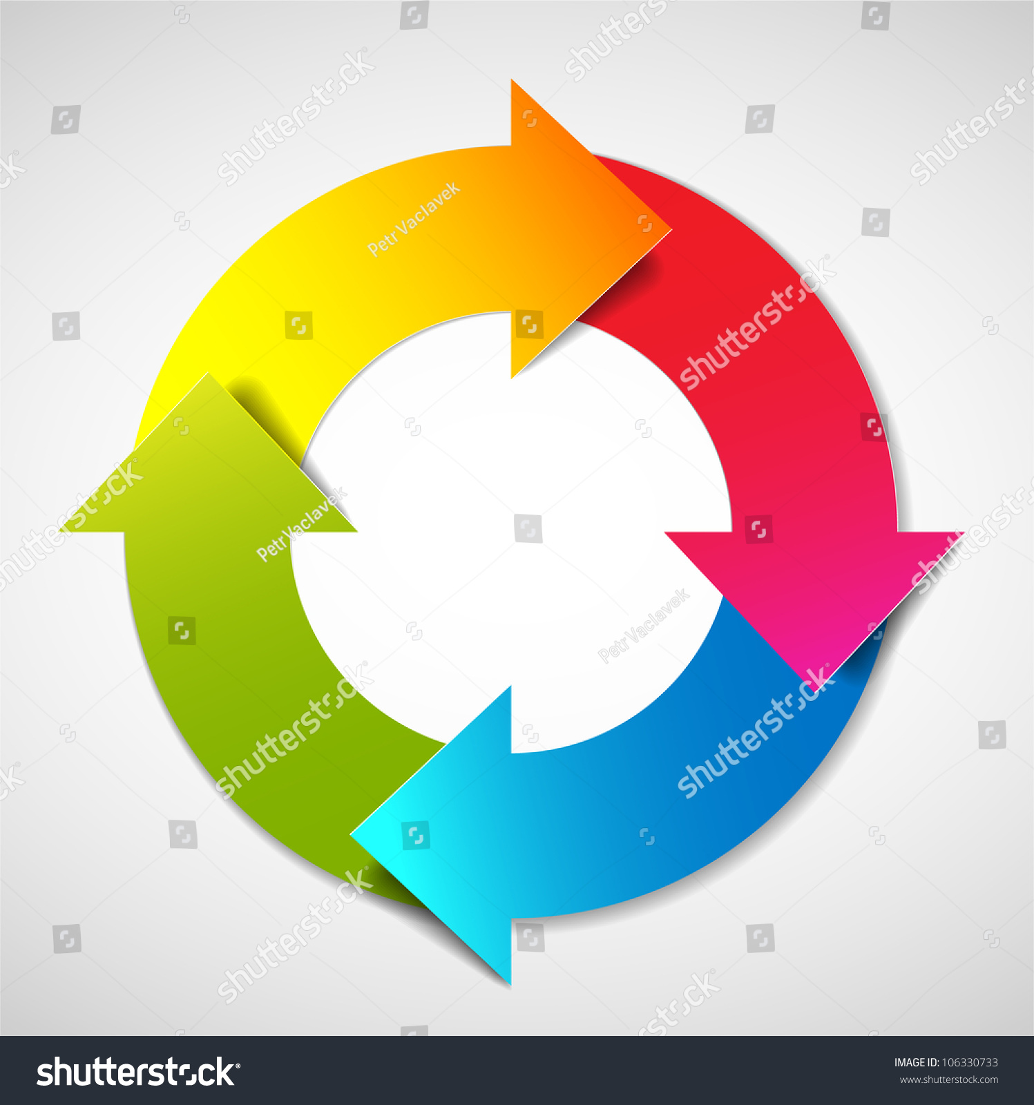 Vector Colorful Life Cycle Diagram    Schema