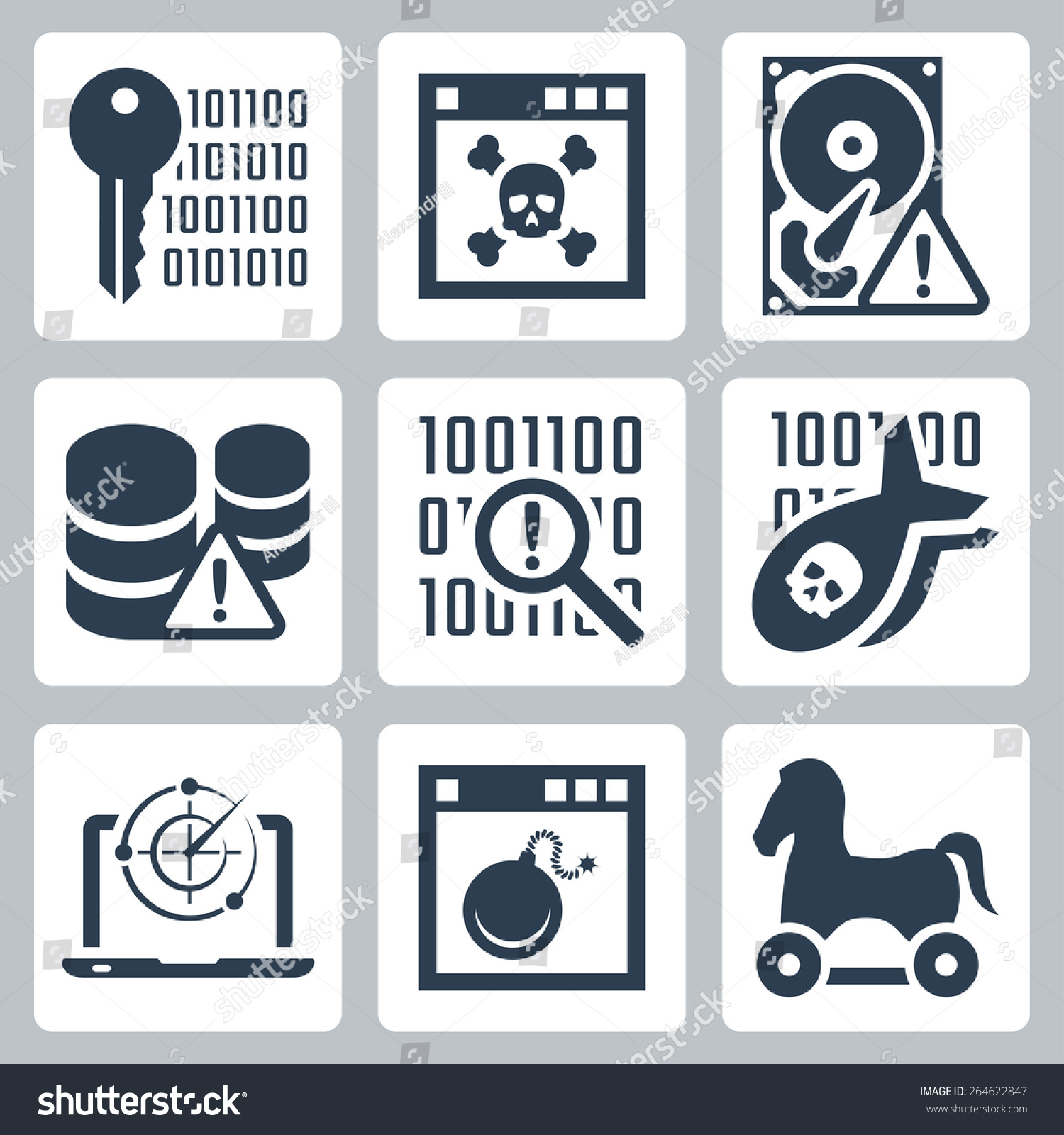 Vector Computer Security Icon Set - 264622847 : Shutterstock